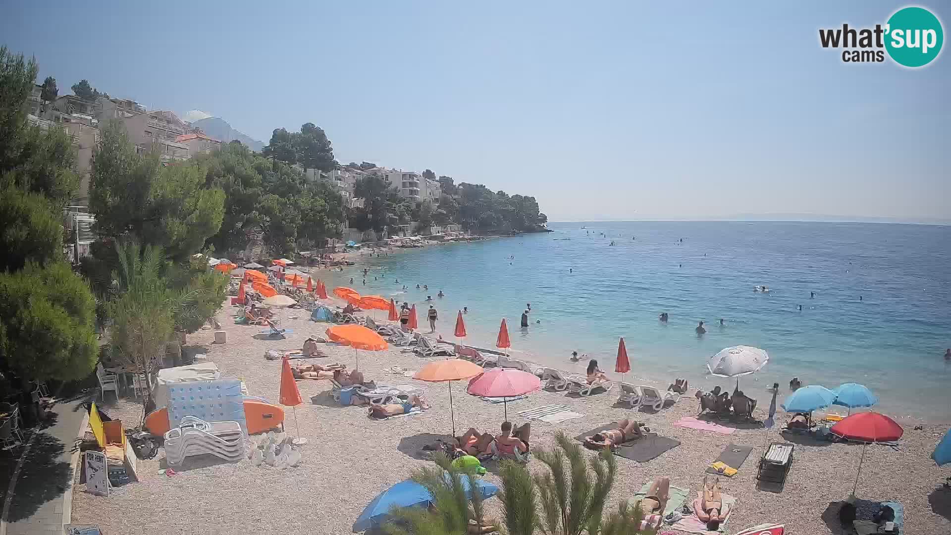 Webcam Lučica Beach Brela – Live View from the Adriatic Coast