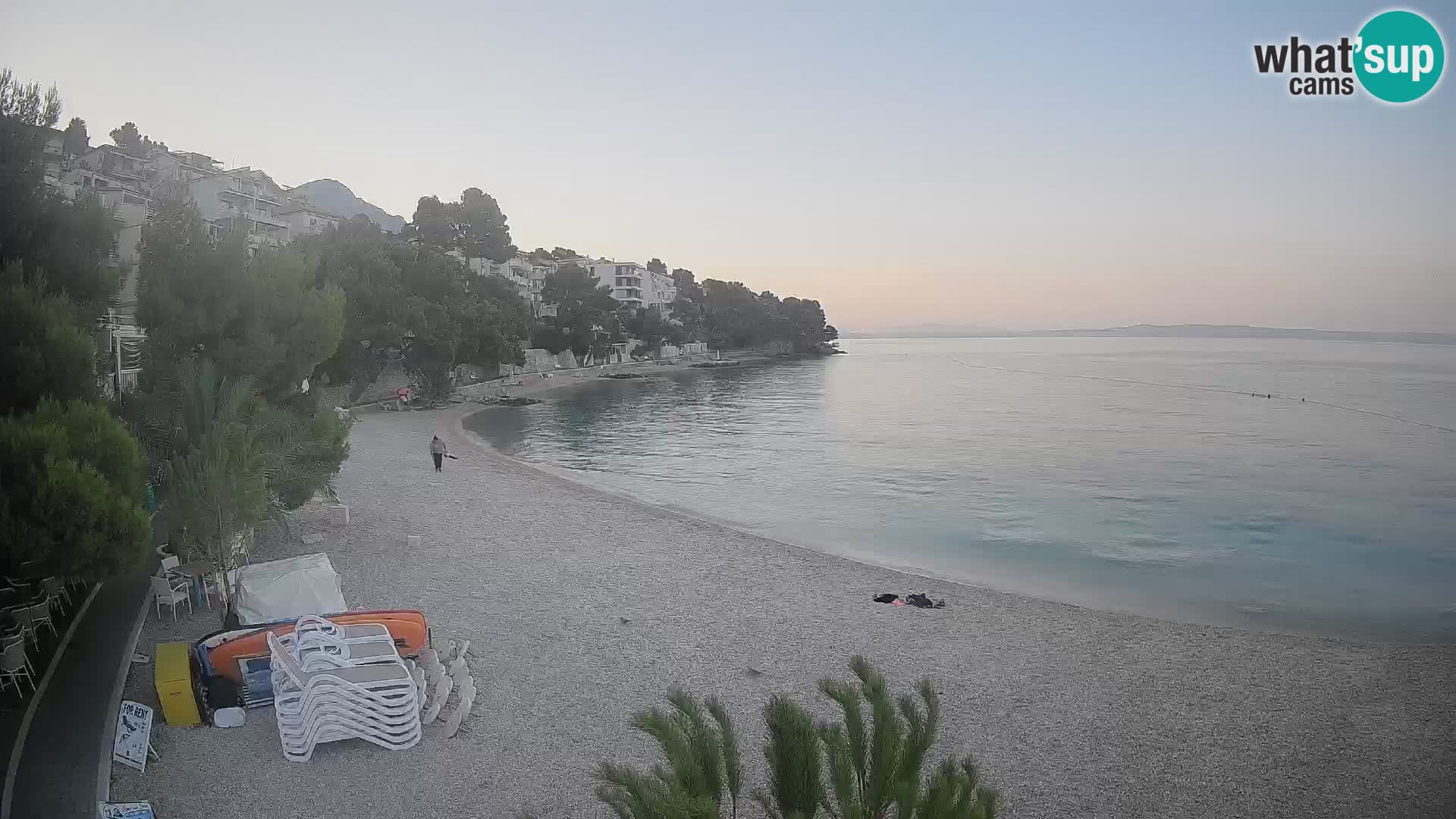 Webcam Playa Lučica Brela – Vista en directo de la costa adriática