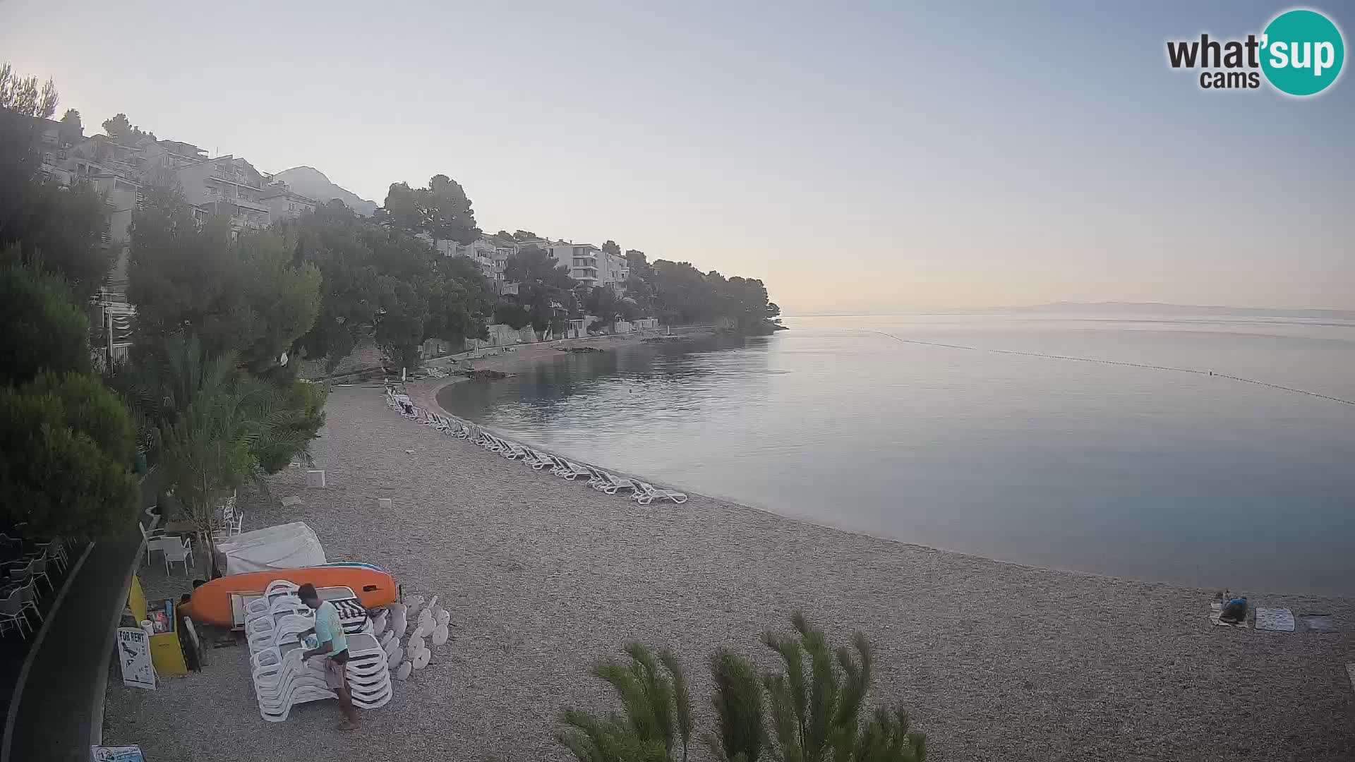 Webcam Playa Lučica Brela – Vista en directo de la costa adriática