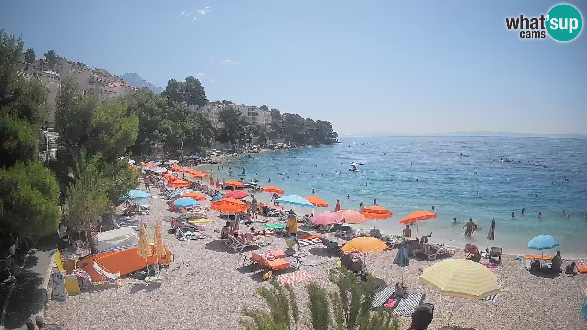 Webcam Lučica Beach Brela – Live View from the Adriatic Coast
