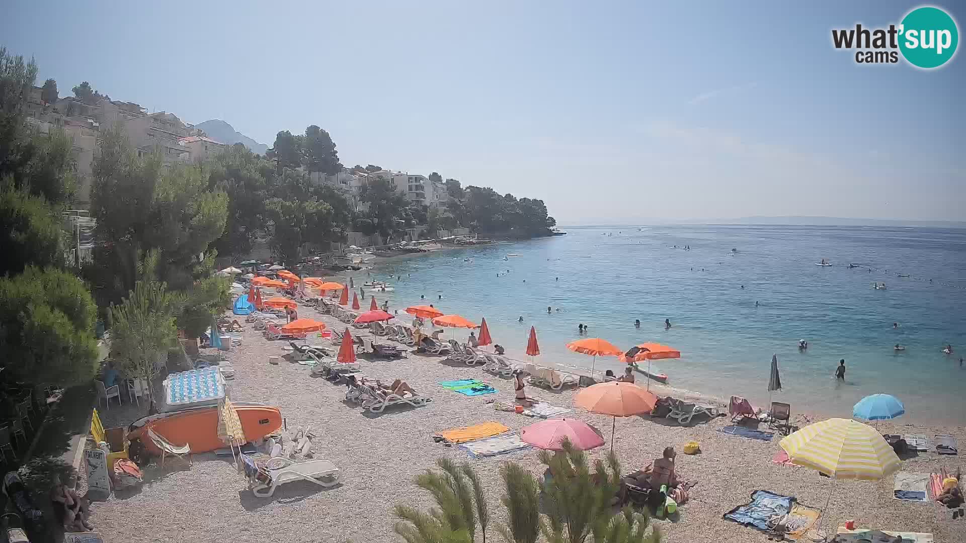 Webcam Playa Lučica Brela – Vista en directo de la costa adriática