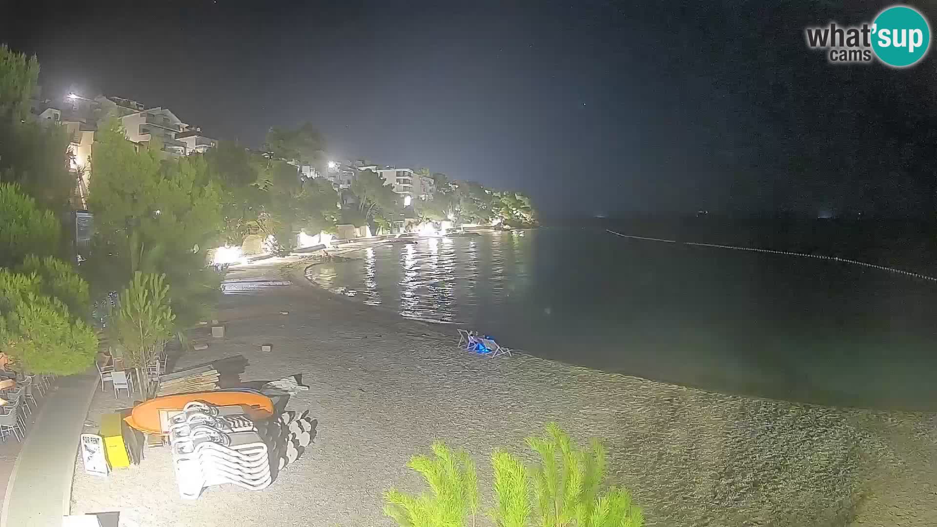 Webcam Lučica Strand Beach Brela – Liveblick von der Adriaküste