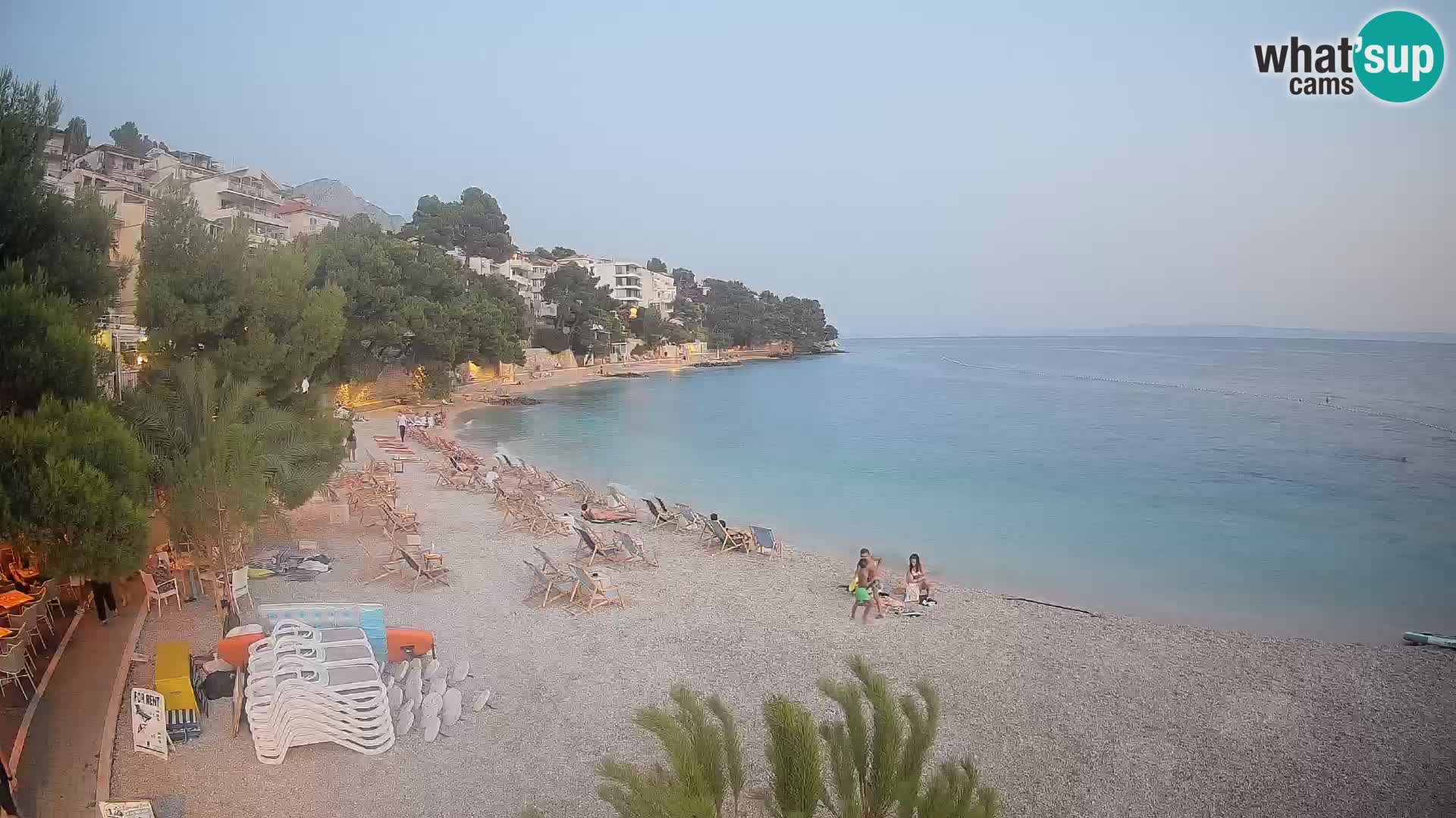 Webcam Lučica Strand Beach Brela – Liveblick von der Adriaküste