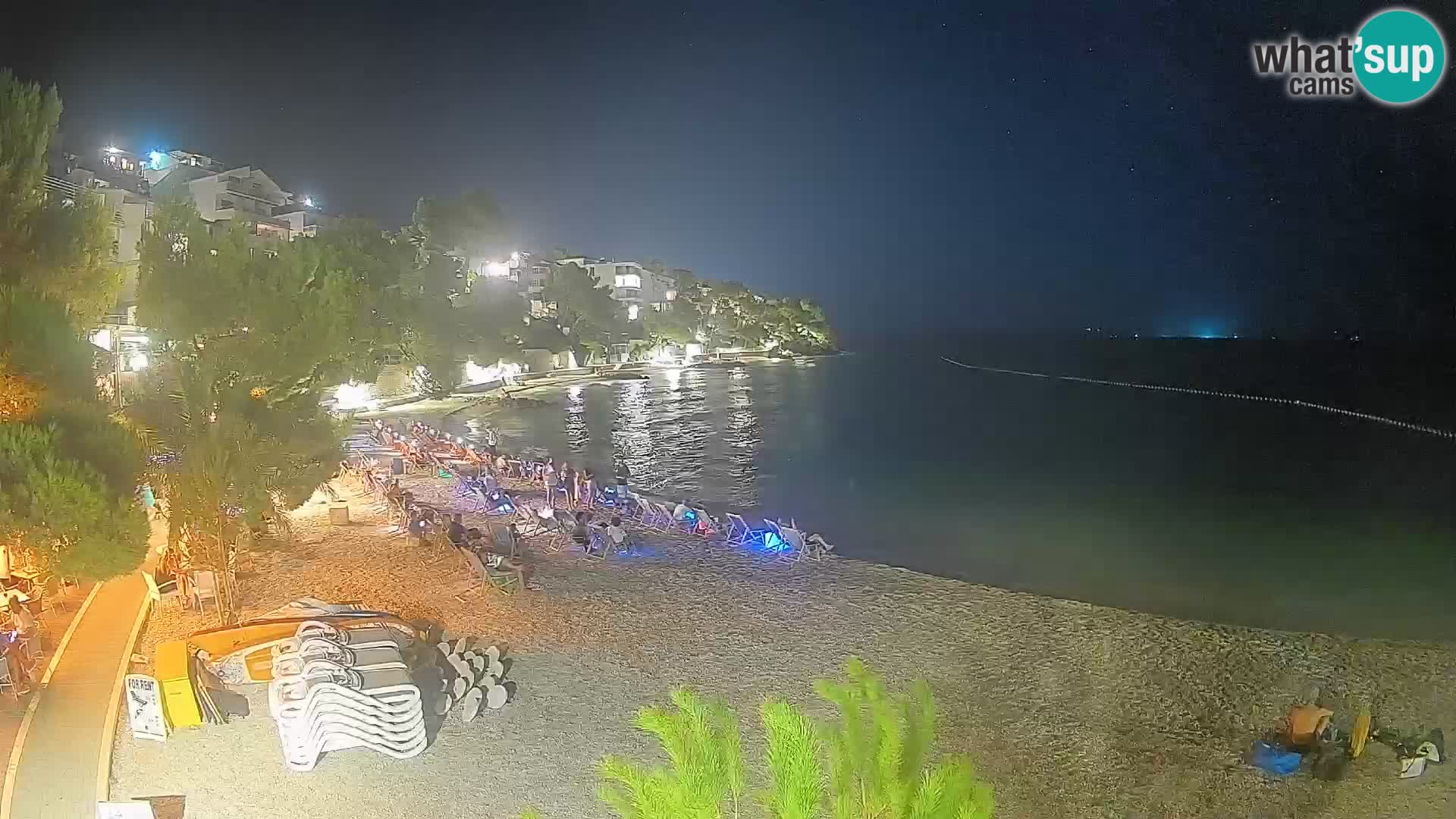 Webcam Lučica Strand Beach Brela – Liveblick von der Adriaküste
