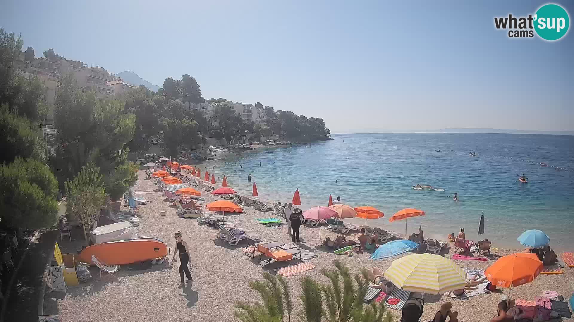 Webcam Lučica Beach Brela – Live View from the Adriatic Coast
