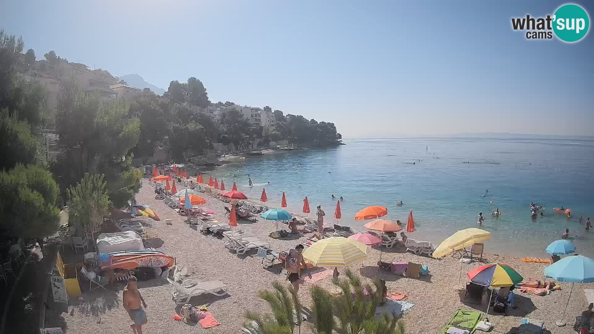 Webcam Lučica Beach Brela – Live View from the Adriatic Coast