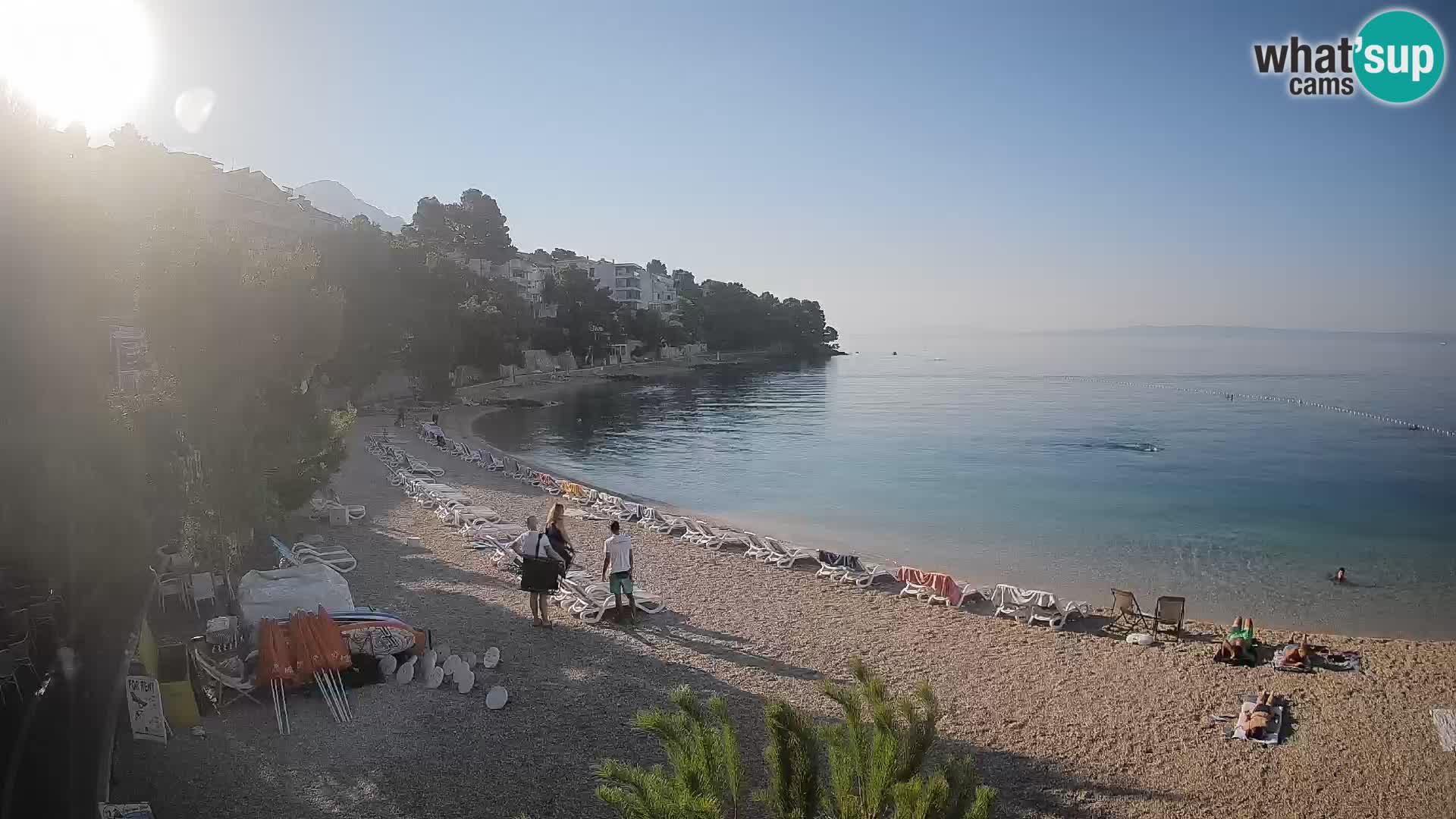 Webcam Spiaggia Lučica Brela – Vista live sulla costa adriatica