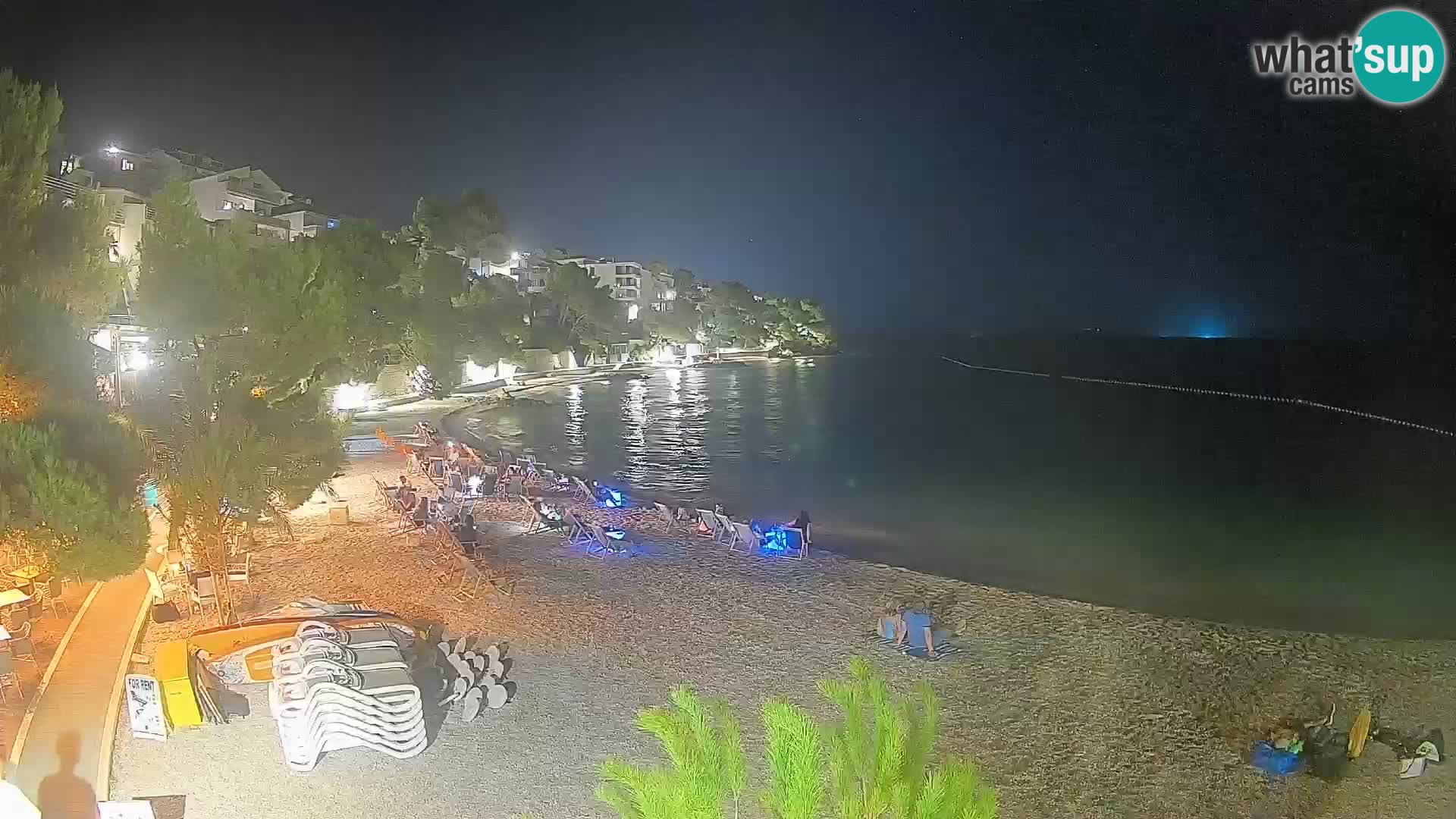 Web kamera Plaža Lučica Brela – Pogled uživo na jadransku obalu