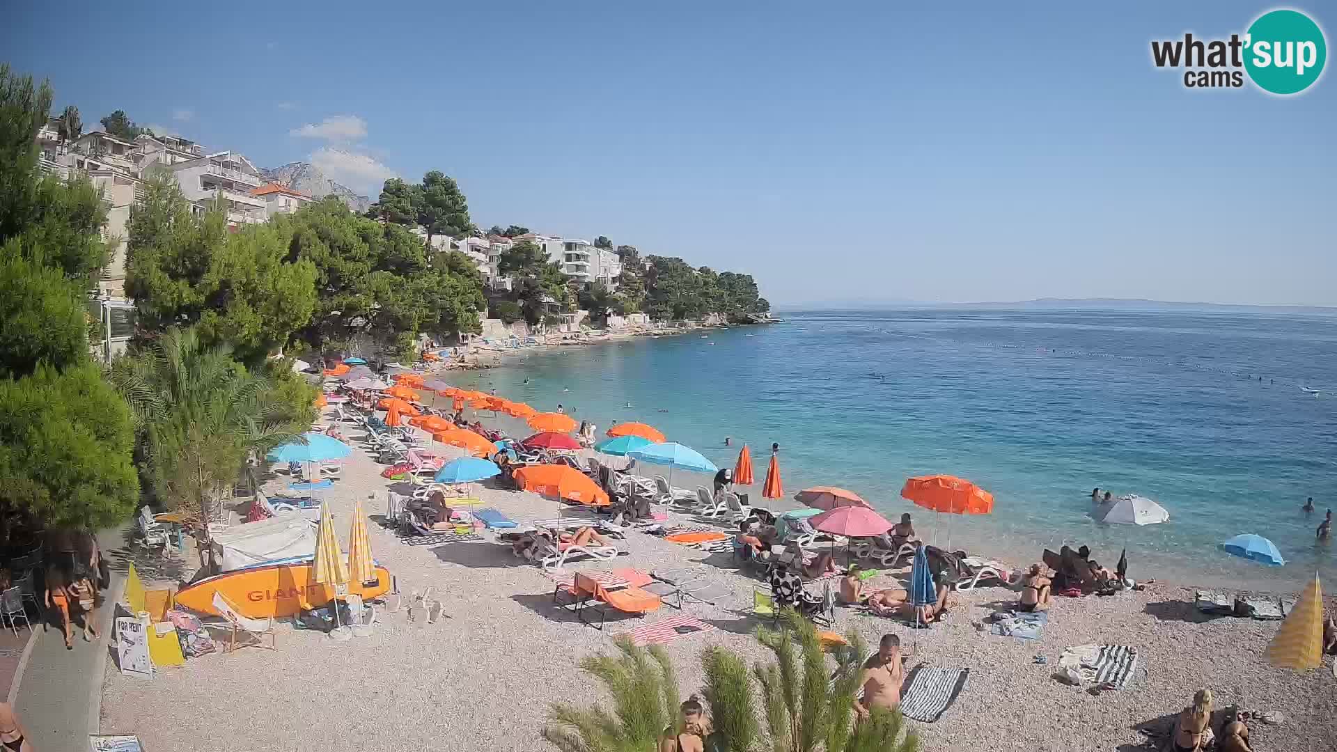 Webcam Playa Lučica Brela – Vista en directo de la costa adriática