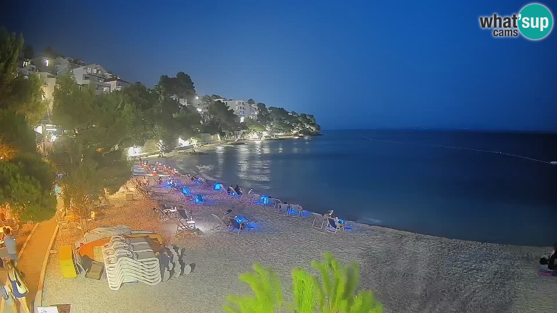 Webcam Plage Lučica Brela – Vue en direct sur la côte adriatique