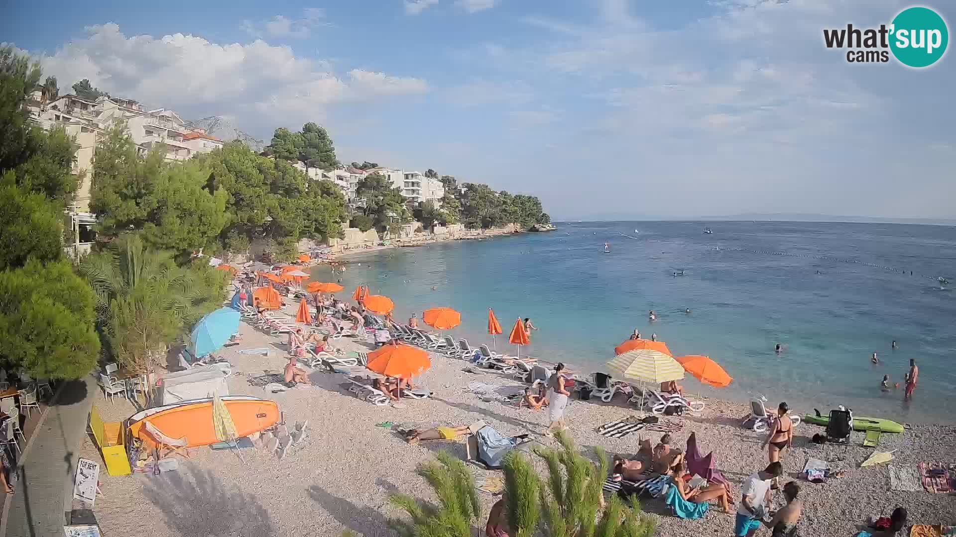 Webcam Playa Lučica Brela – Vista en directo de la costa adriática