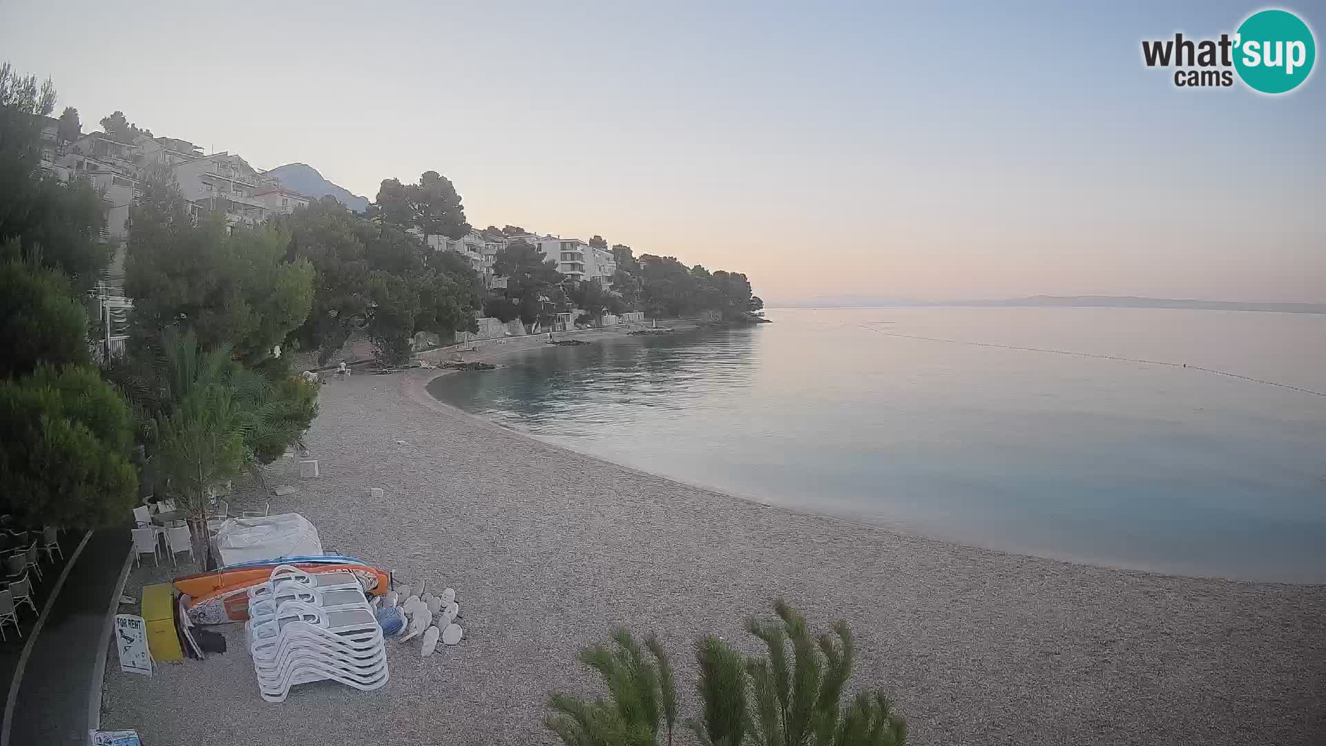 Webcam Lučica Beach Brela – Live View from the Adriatic Coast
