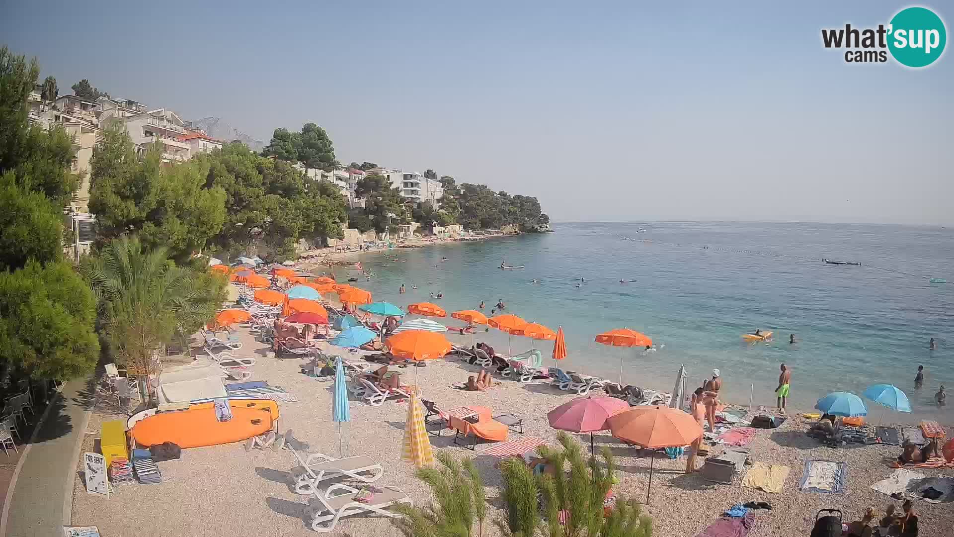Webcam Playa Lučica Brela – Vista en directo de la costa adriática