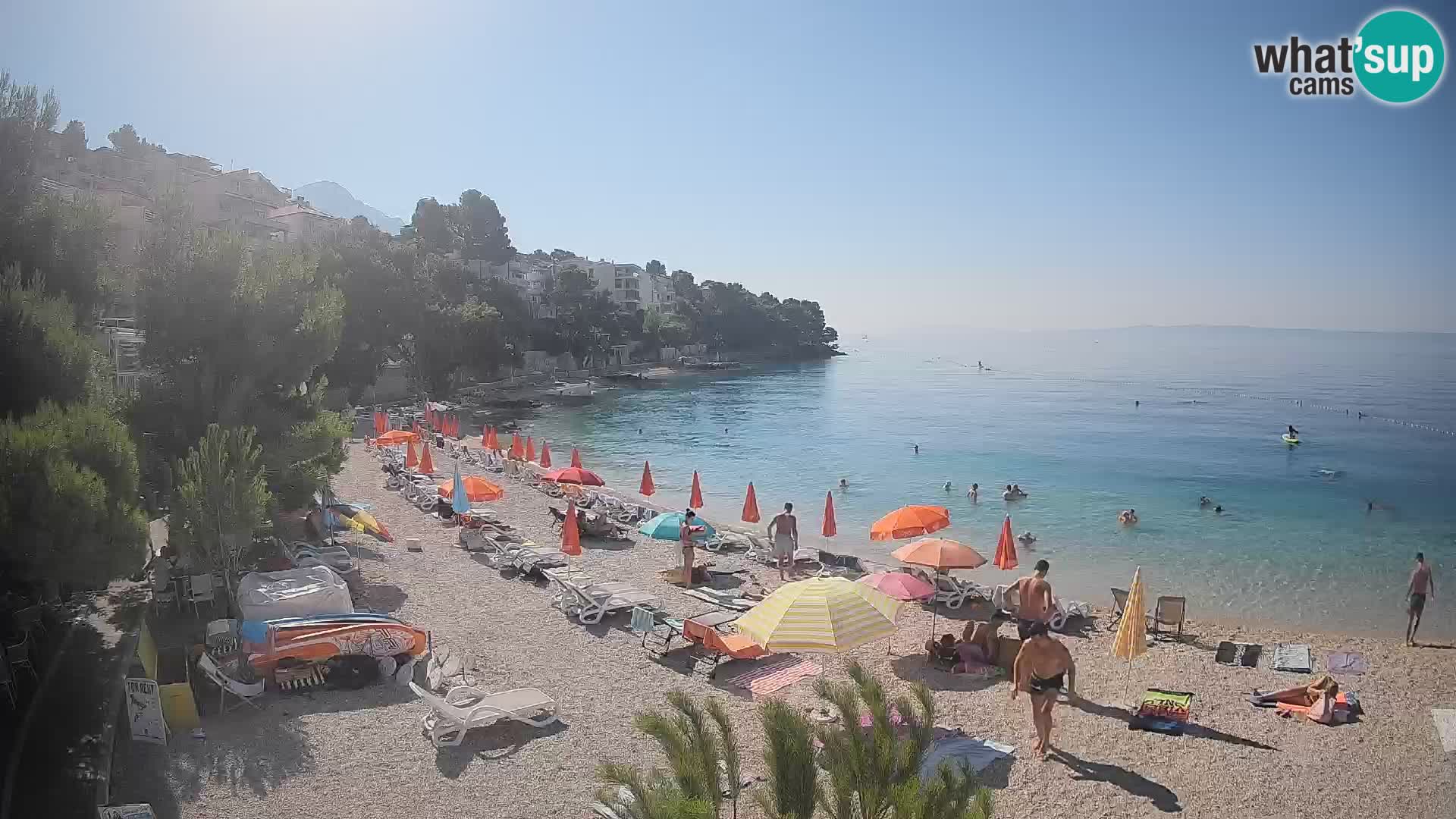 Webcam Plage Lučica Brela – Vue en direct sur la côte adriatique