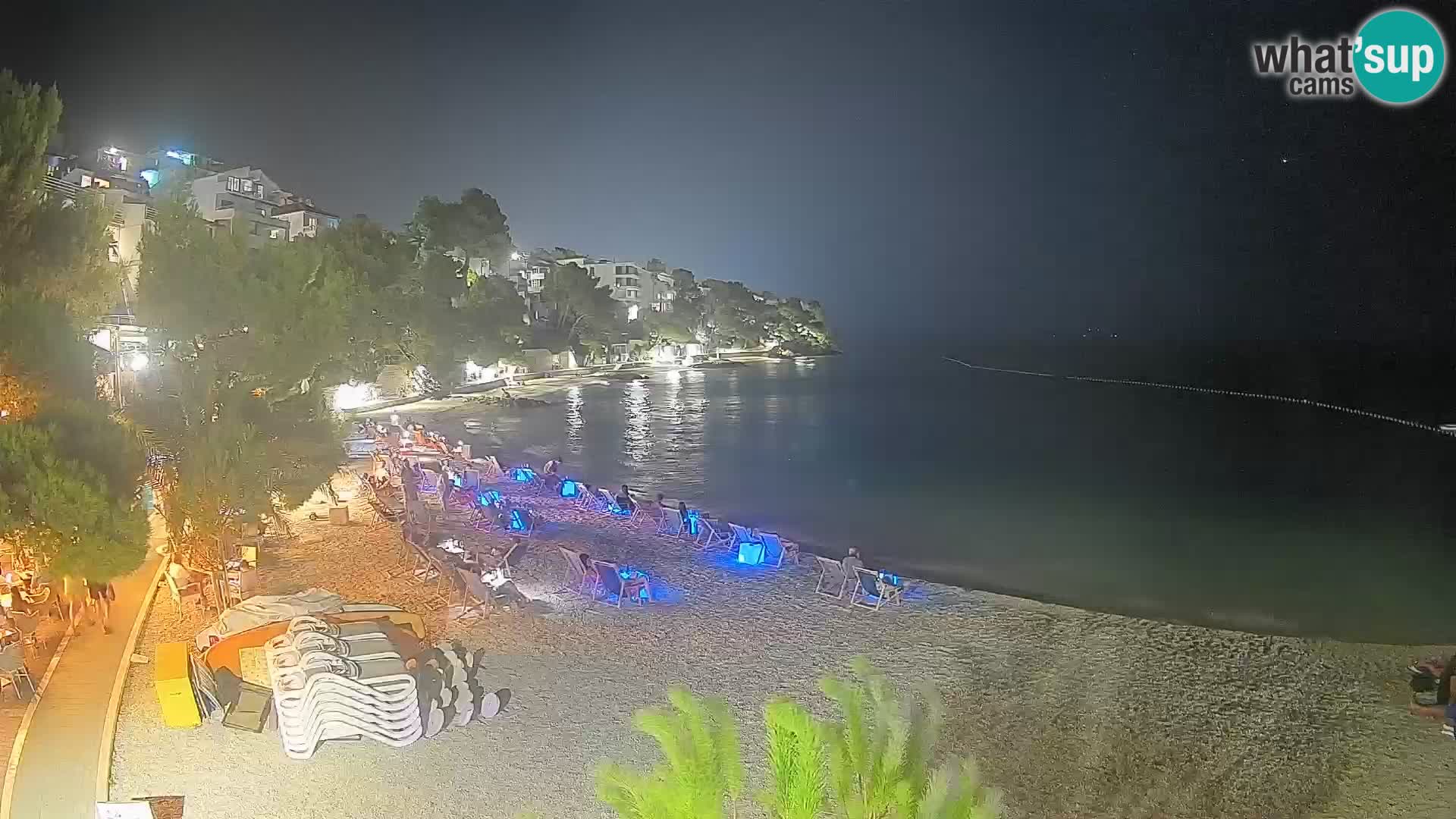 Web kamera Plaža Lučica Brela – Pogled uživo na jadransku obalu