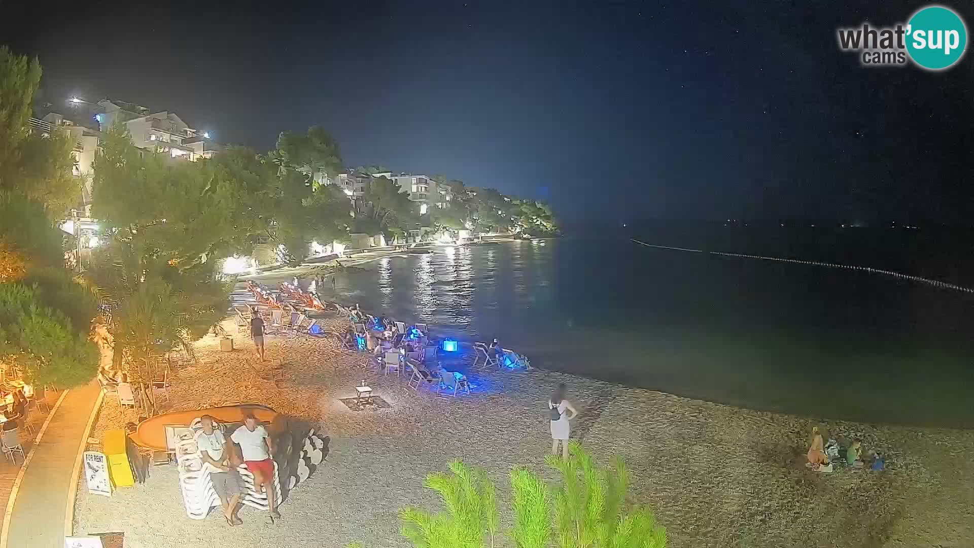 Webcam Lučica Strand Beach Brela – Liveblick von der Adriaküste