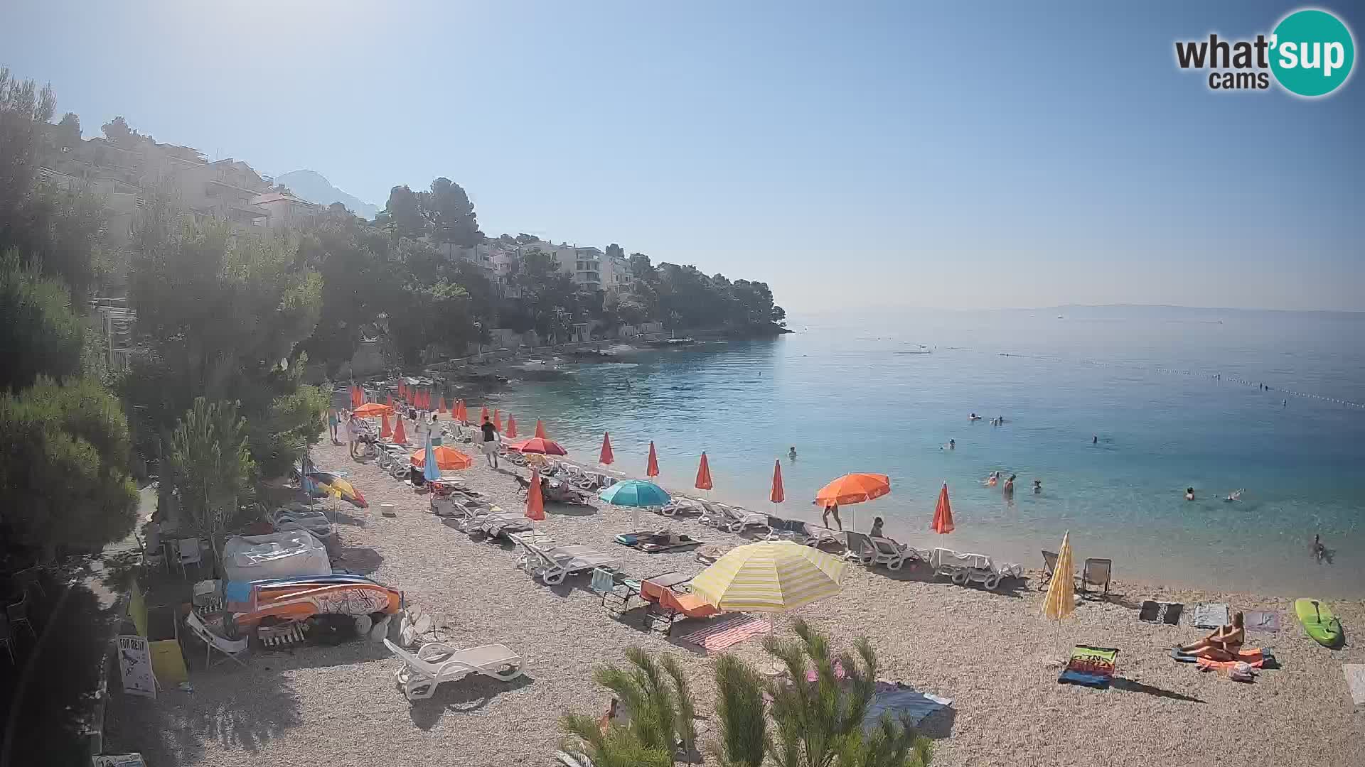 Webcam Spiaggia Lučica Brela – Vista live sulla costa adriatica