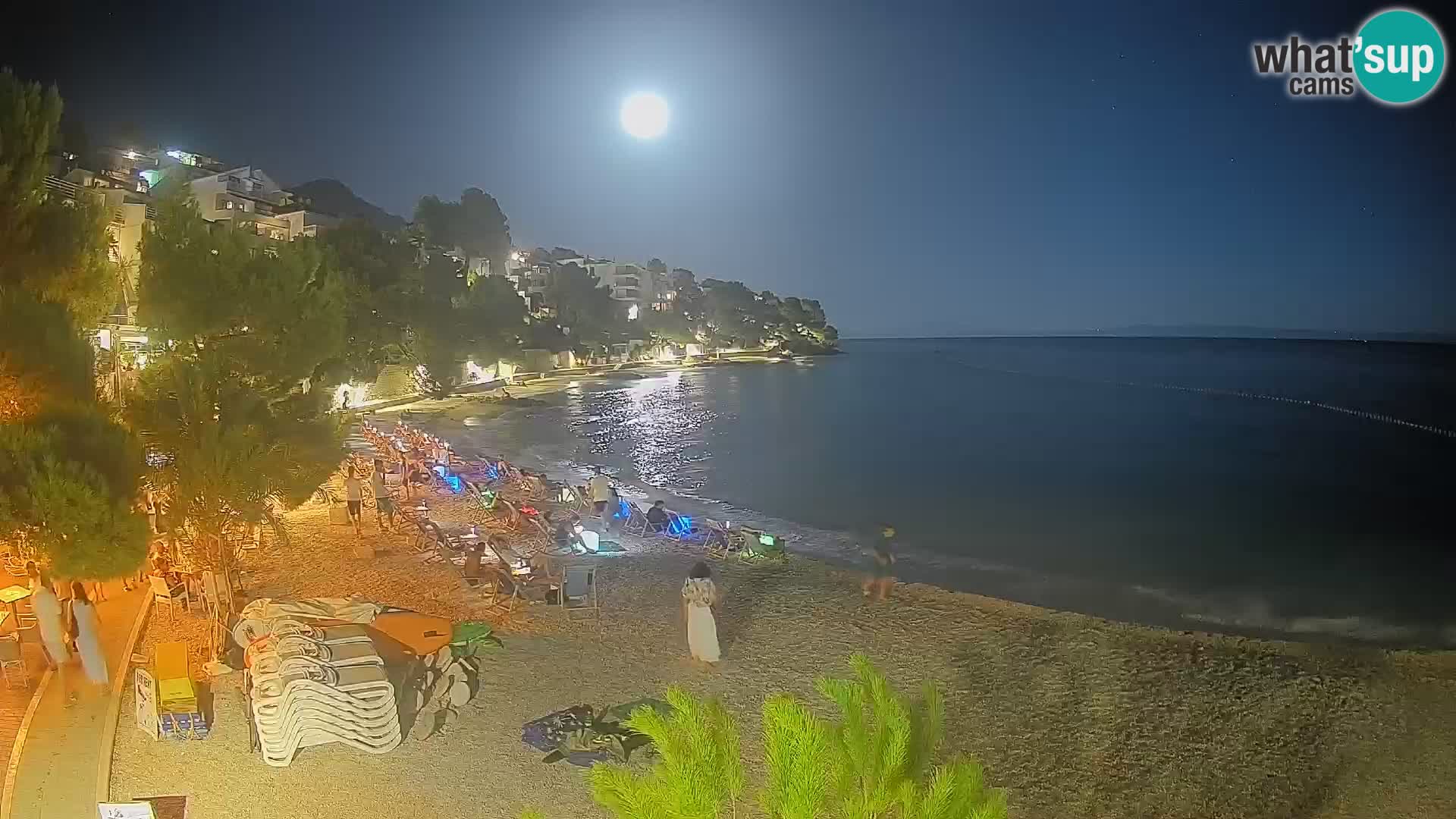 Webcam Spiaggia Lučica Brela – Vista live sulla costa adriatica