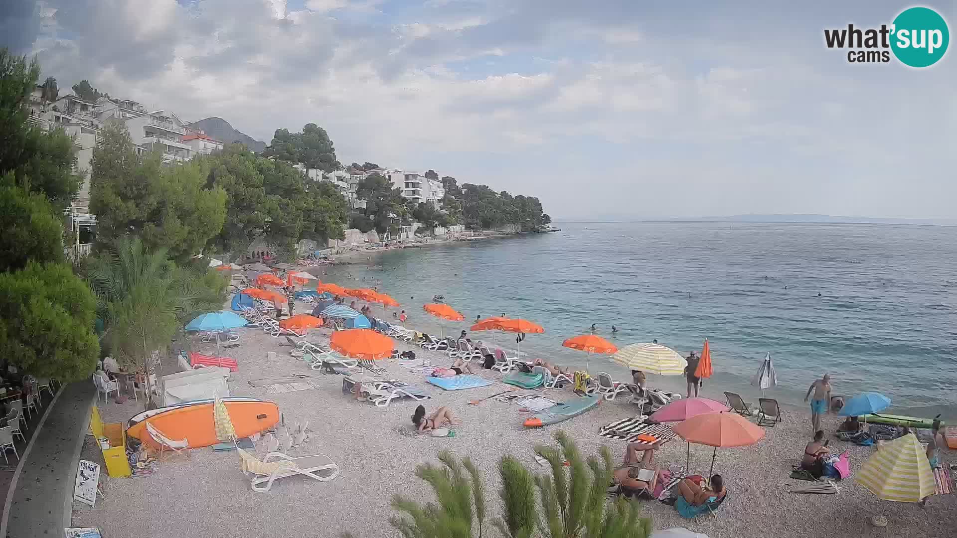 Webcam Lučica Beach Brela – Live View from the Adriatic Coast