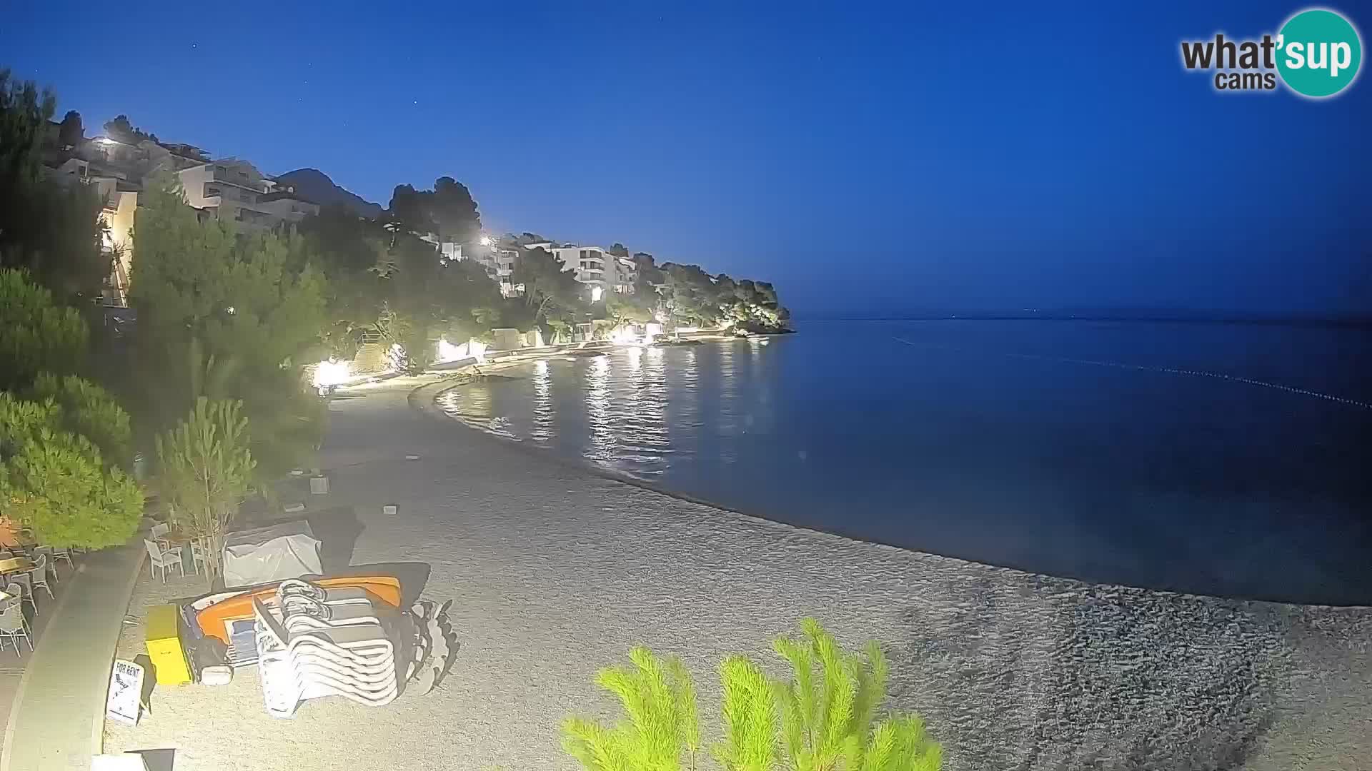 Webcam Playa Lučica Brela – Vista en directo de la costa adriática