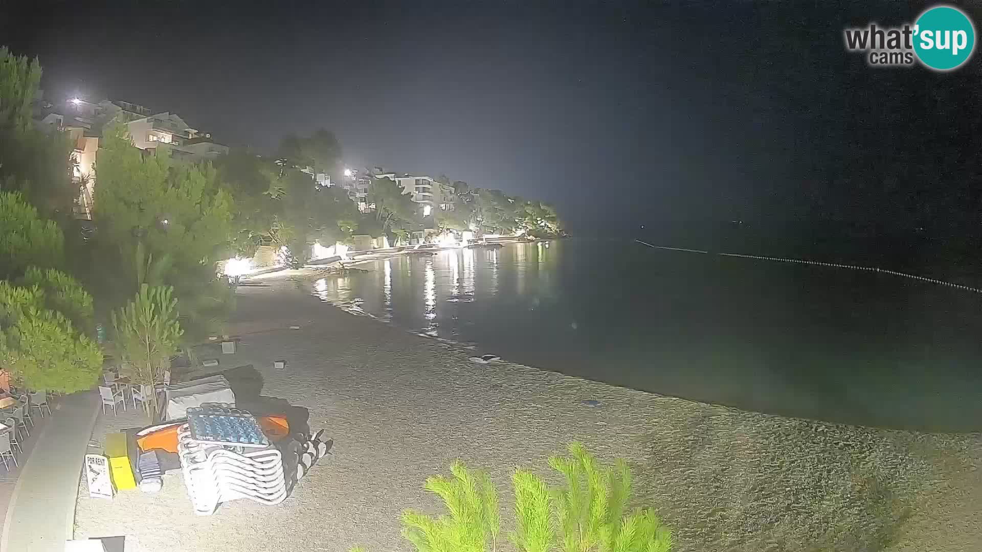 Webcam Lučica Strand Beach Brela – Liveblick von der Adriaküste