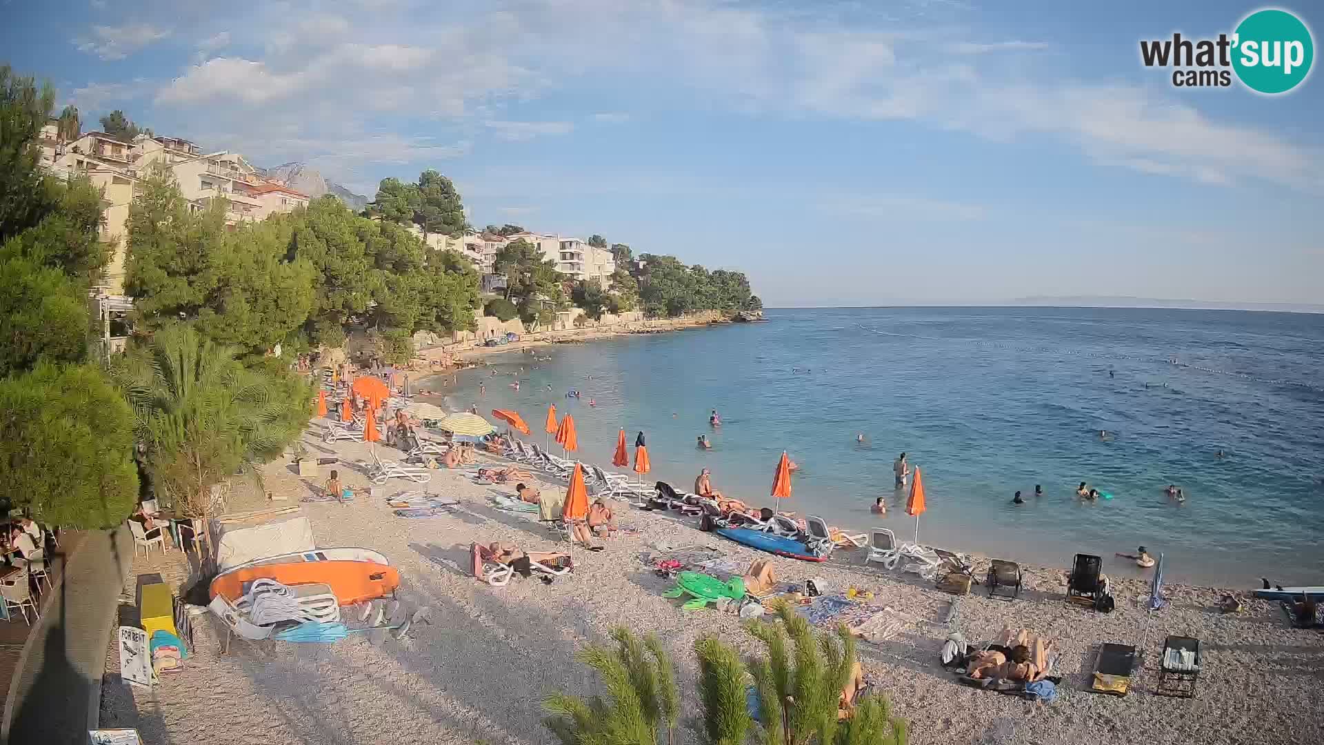 Webcam Lučica Beach Brela – Live View from the Adriatic Coast