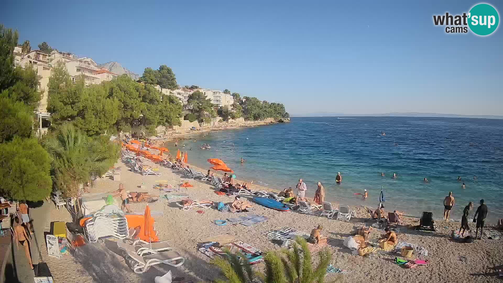 Webcam Playa Lučica Brela – Vista en directo de la costa adriática