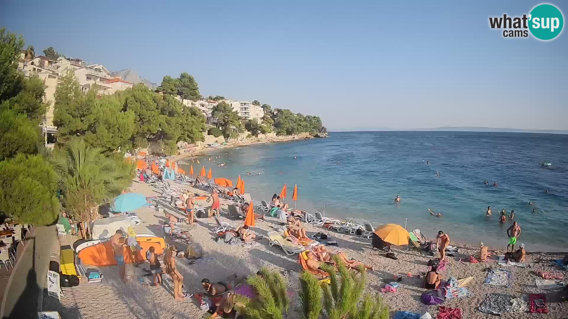 Webcam Lučica Beach Brela – Live View from the Adriatic Coast