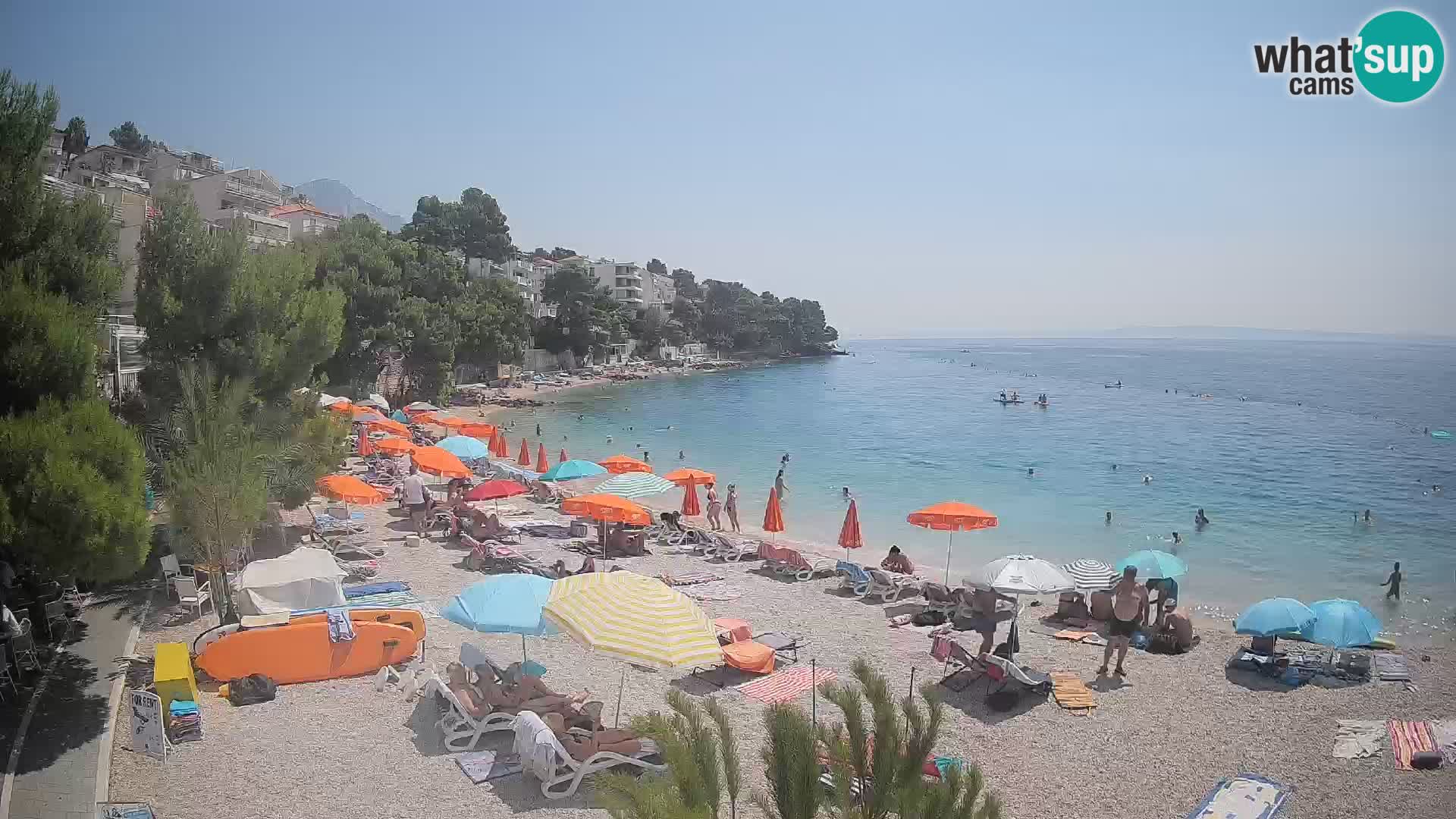 Webcam Playa Lučica Brela – Vista en directo de la costa adriática
