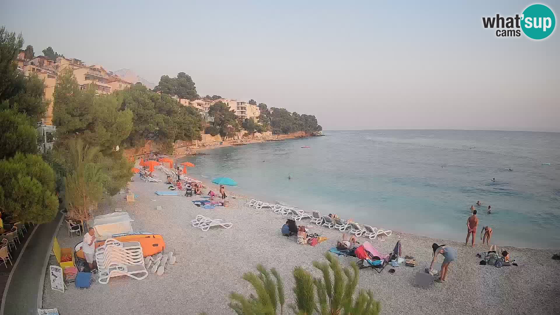 Webcam Plage Lučica Brela – Vue en direct sur la côte adriatique