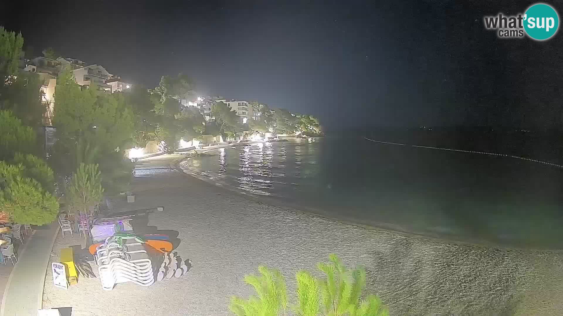 Webcam Lučica Strand Beach Brela – Liveblick von der Adriaküste