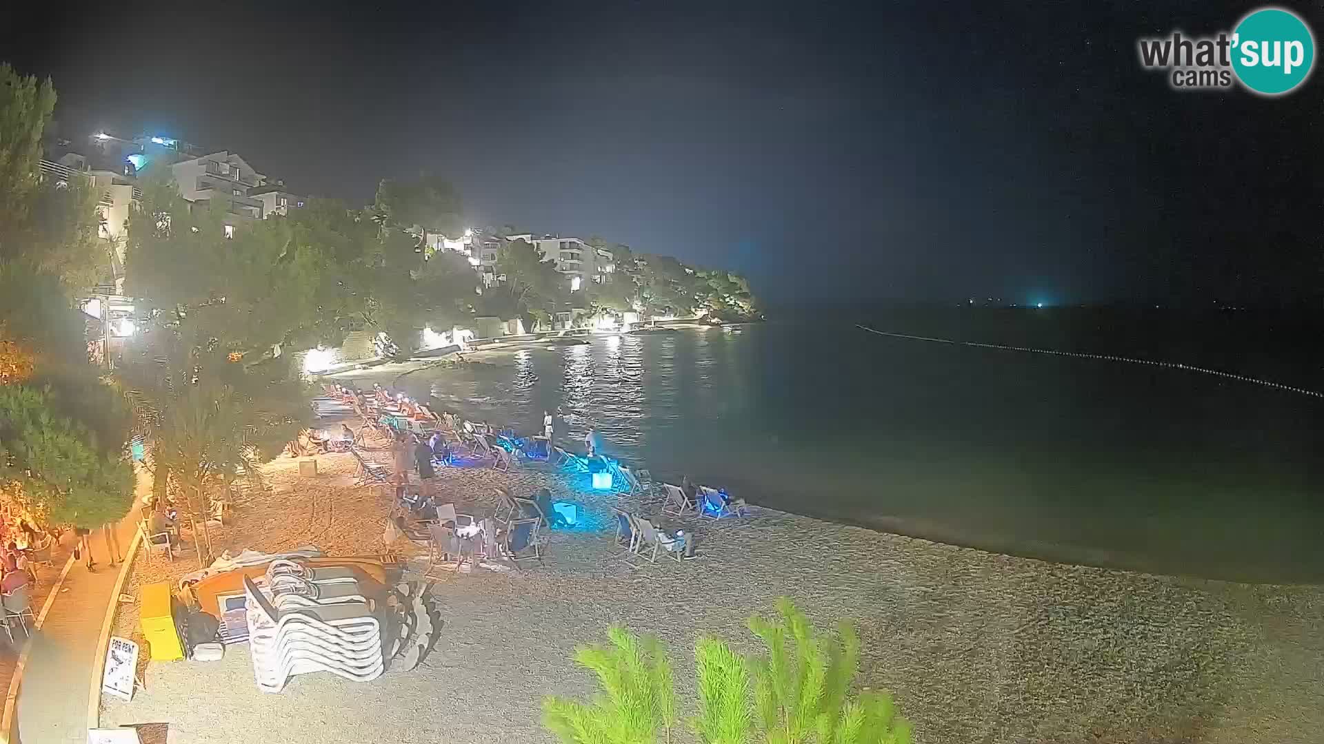 Webcam Lučica Strand Beach Brela – Liveblick von der Adriaküste