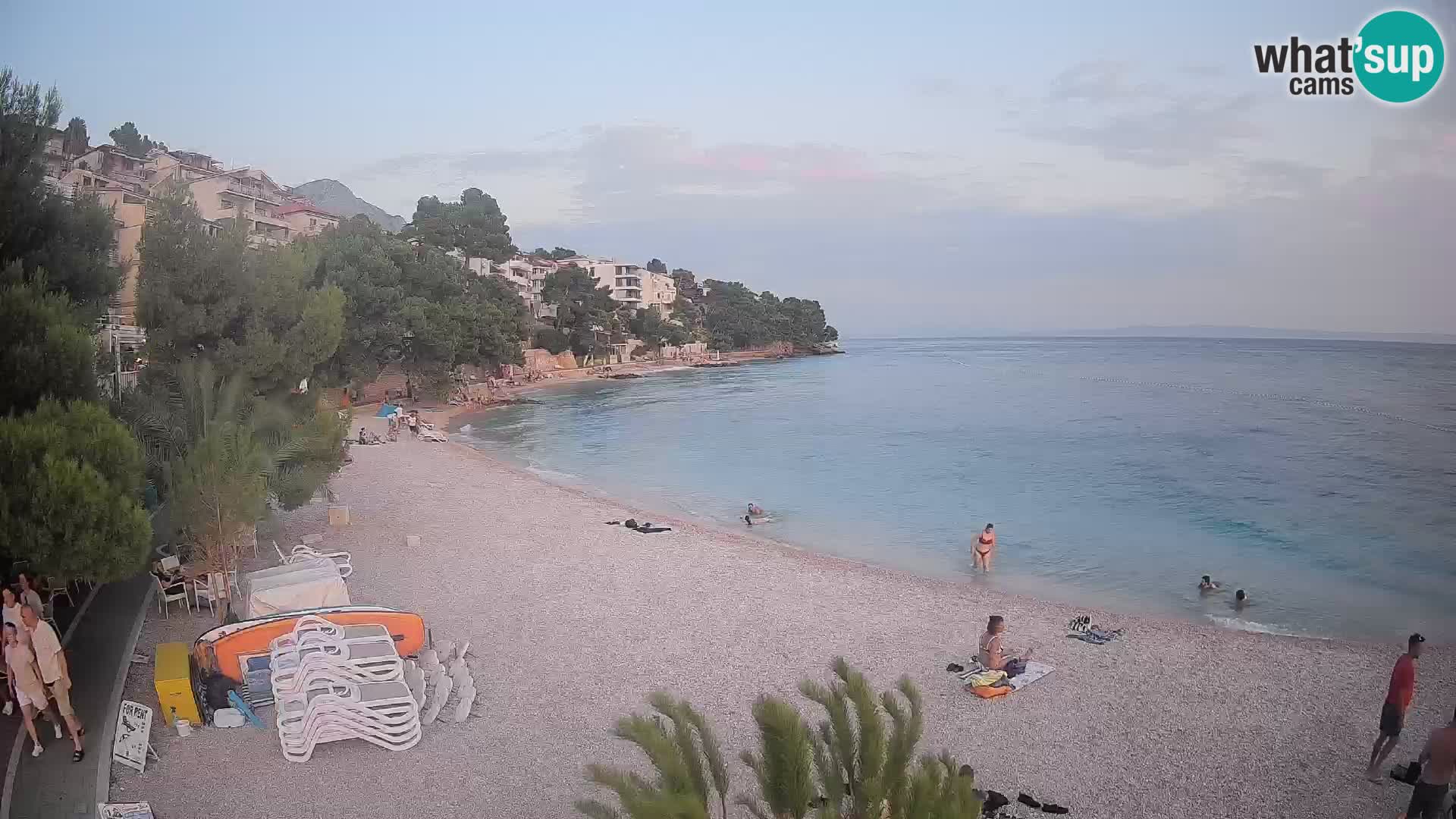 Webcam Spiaggia Lučica Brela – Vista live sulla costa adriatica