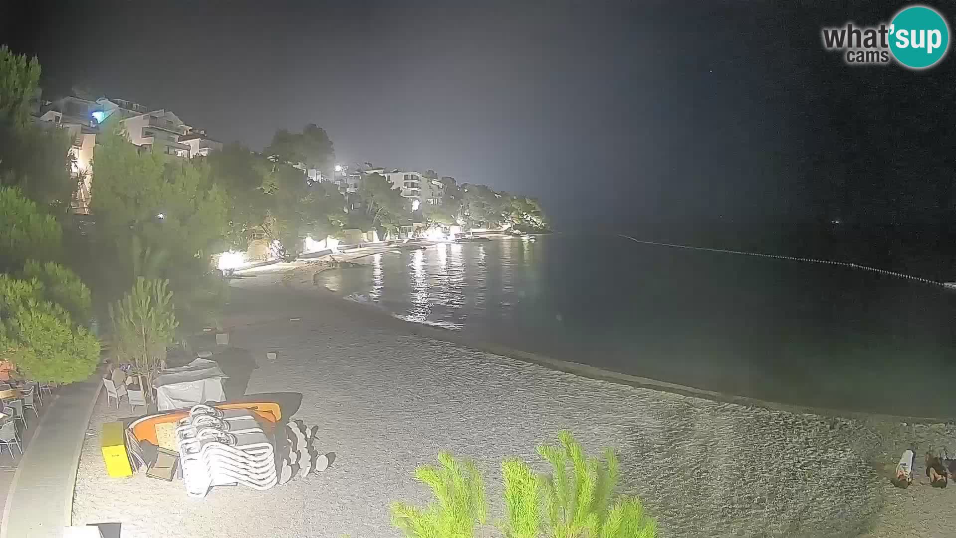 Webcam Plage Lučica Brela – Vue en direct sur la côte adriatique