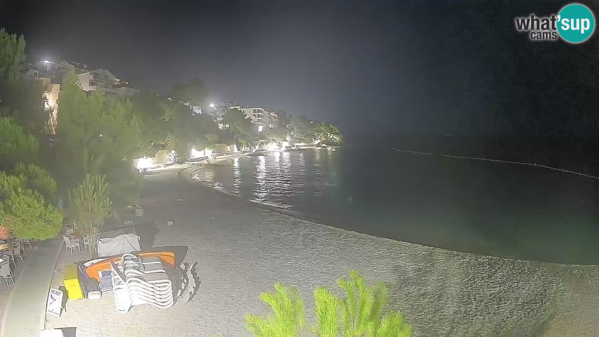 Webcam Plage Lučica Brela – Vue en direct sur la côte adriatique