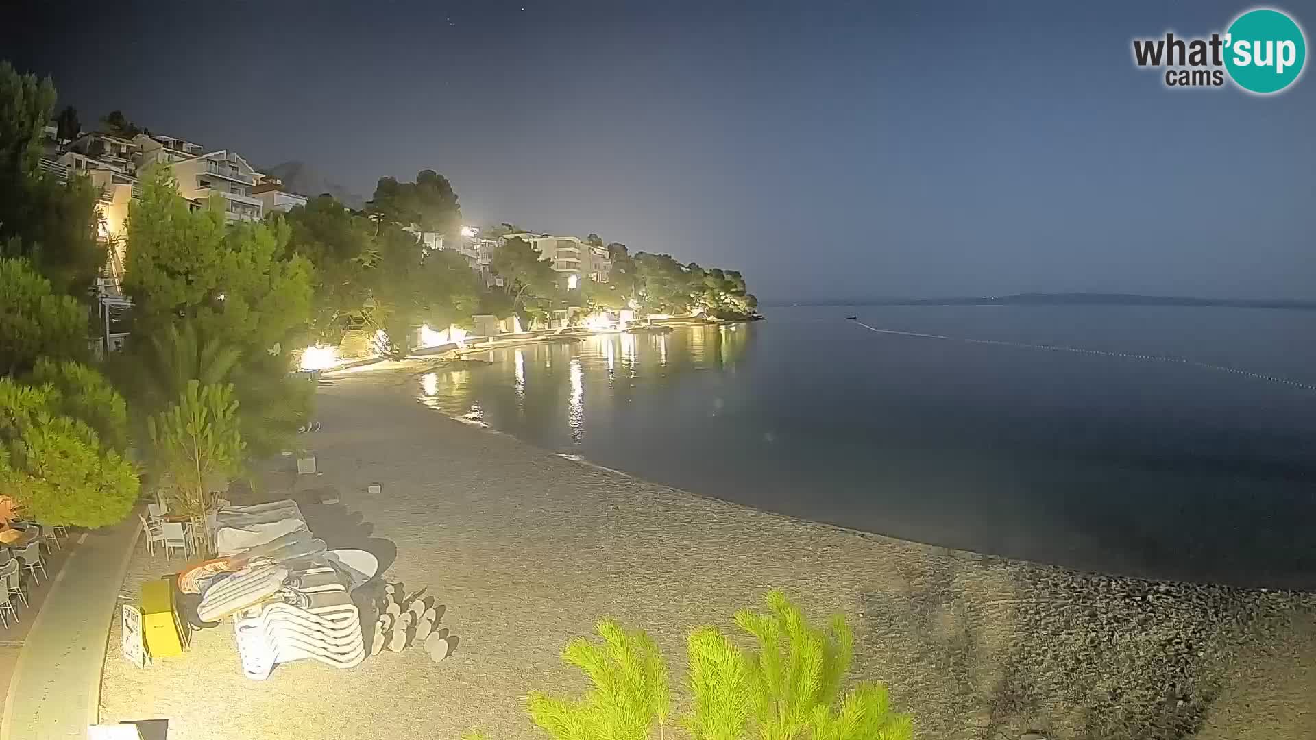 Webcam Playa Lučica Brela – Vista en directo de la costa adriática