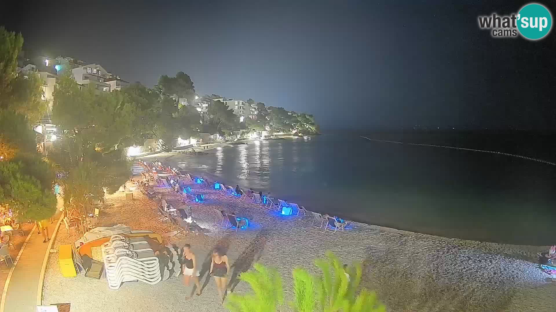 Webcam Lučica Strand Beach Brela – Liveblick von der Adriaküste