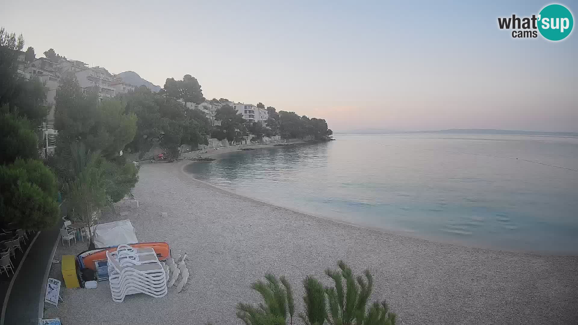 Webcam Spiaggia Lučica Brela – Vista live sulla costa adriatica