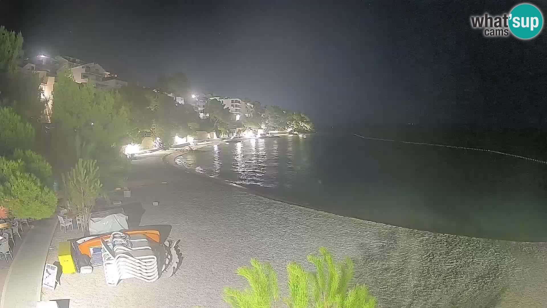 Webcam Spiaggia Lučica Brela – Vista live sulla costa adriatica