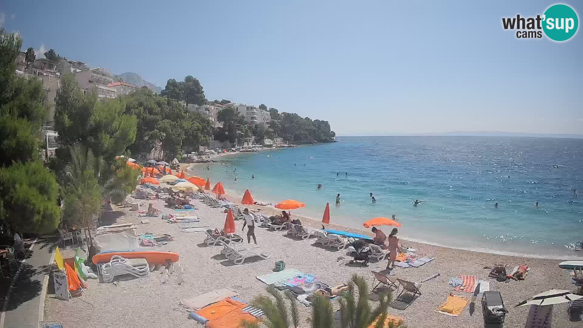 Webcam Lučica Beach Brela – Live View from the Adriatic Coast