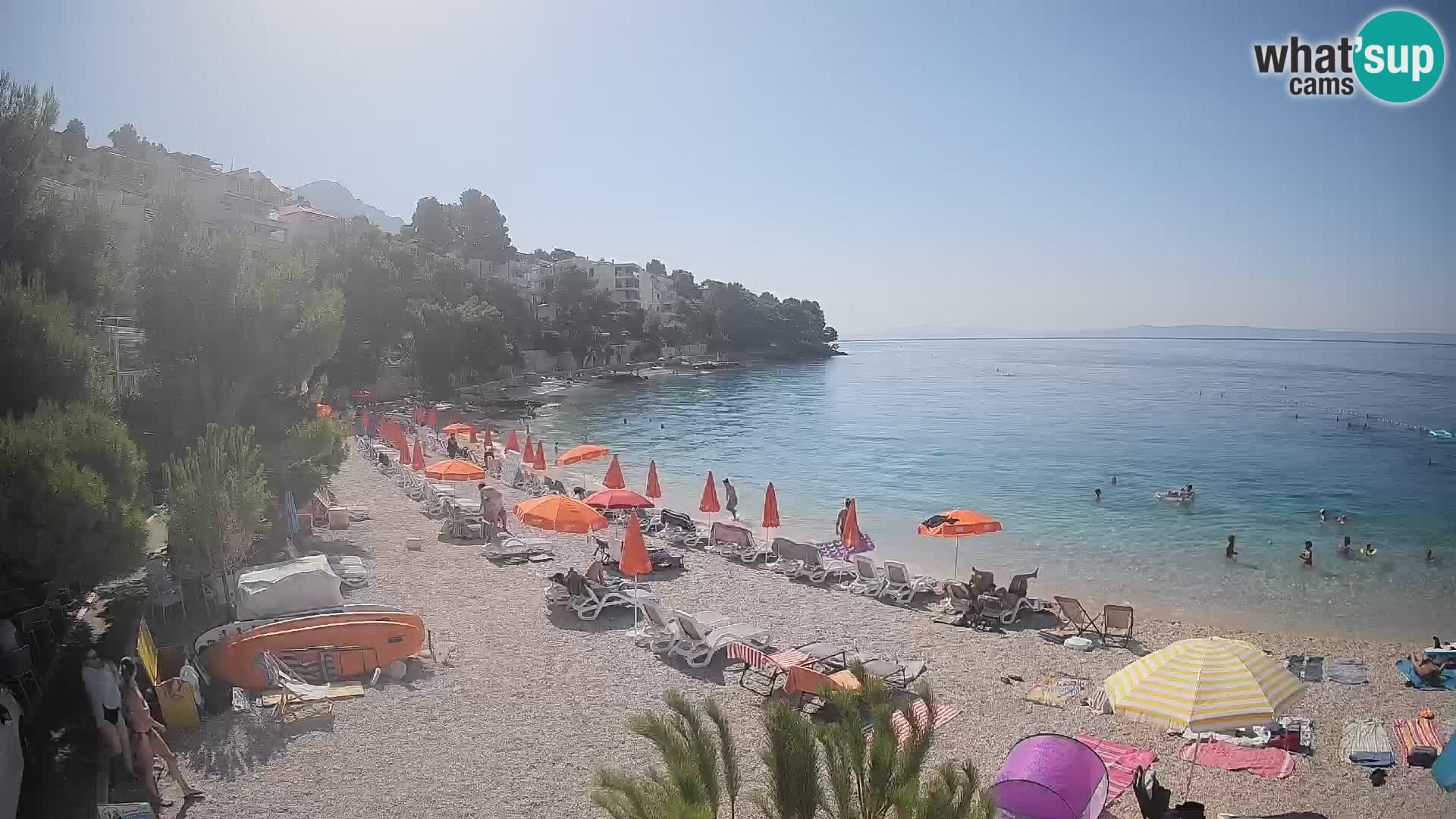 Webcam Spiaggia Lučica Brela – Vista live sulla costa adriatica