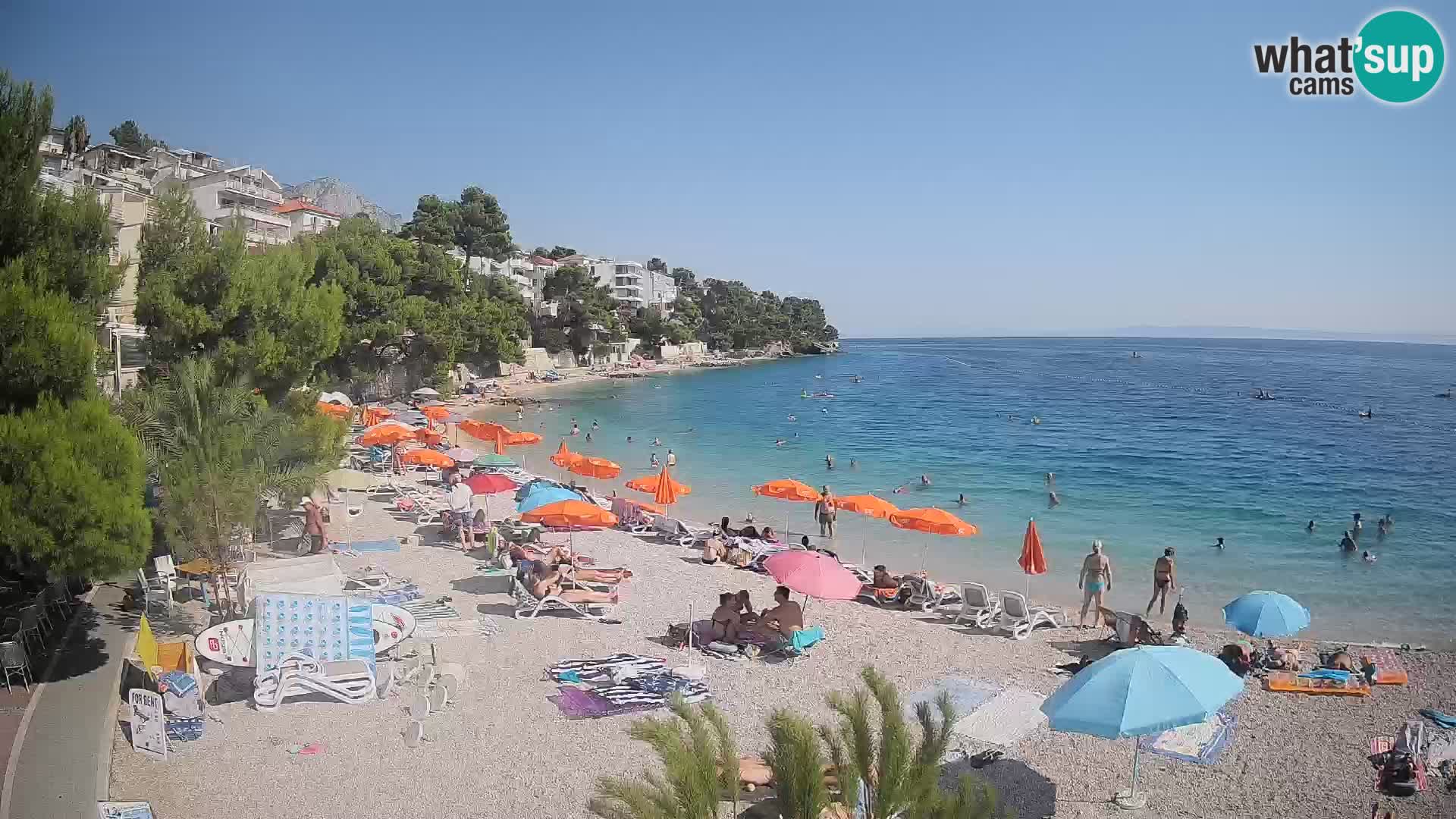Webcam Playa Lučica Brela – Vista en directo de la costa adriática