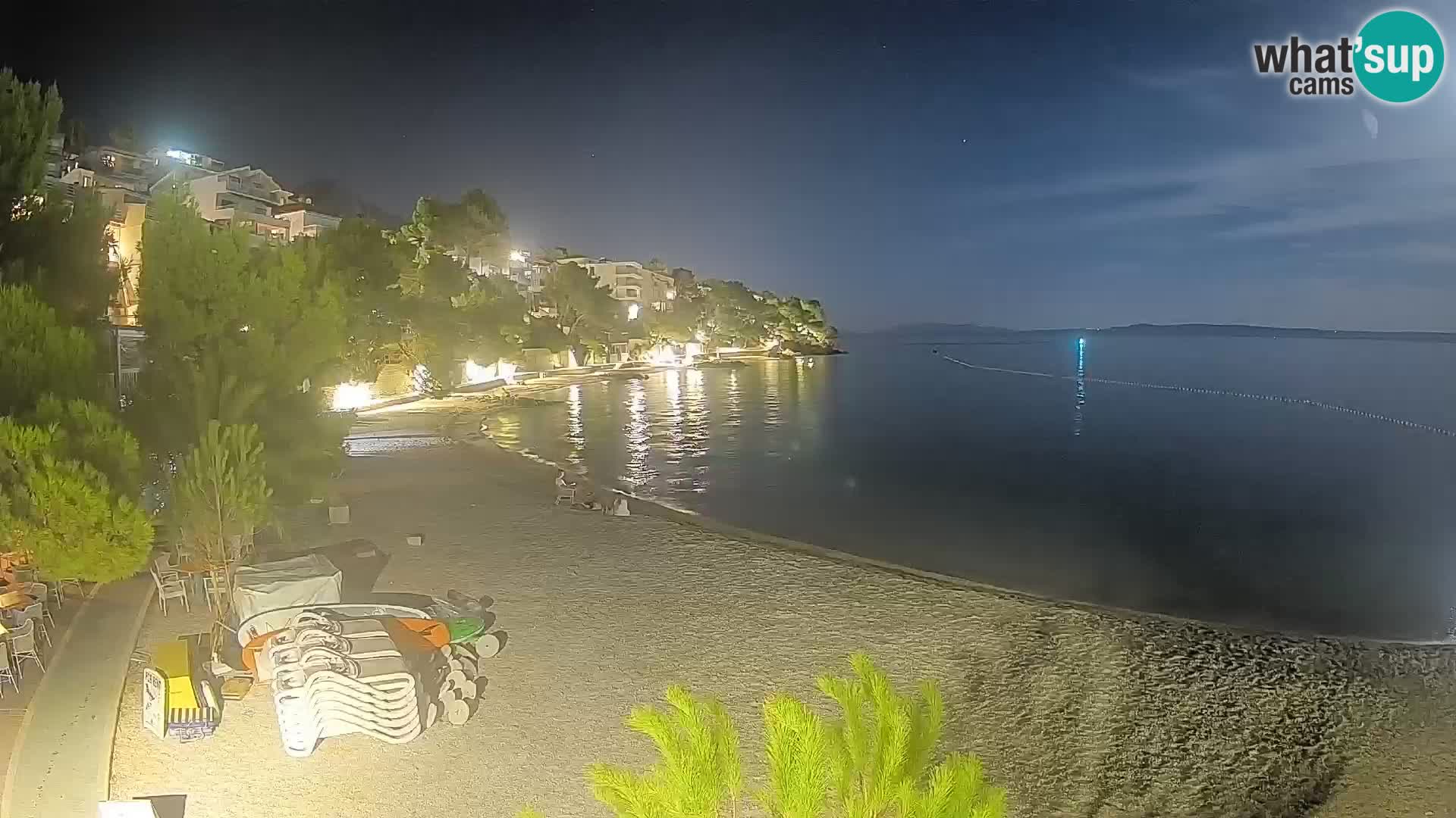 Webcam Plage Lučica Brela – Vue en direct sur la côte adriatique