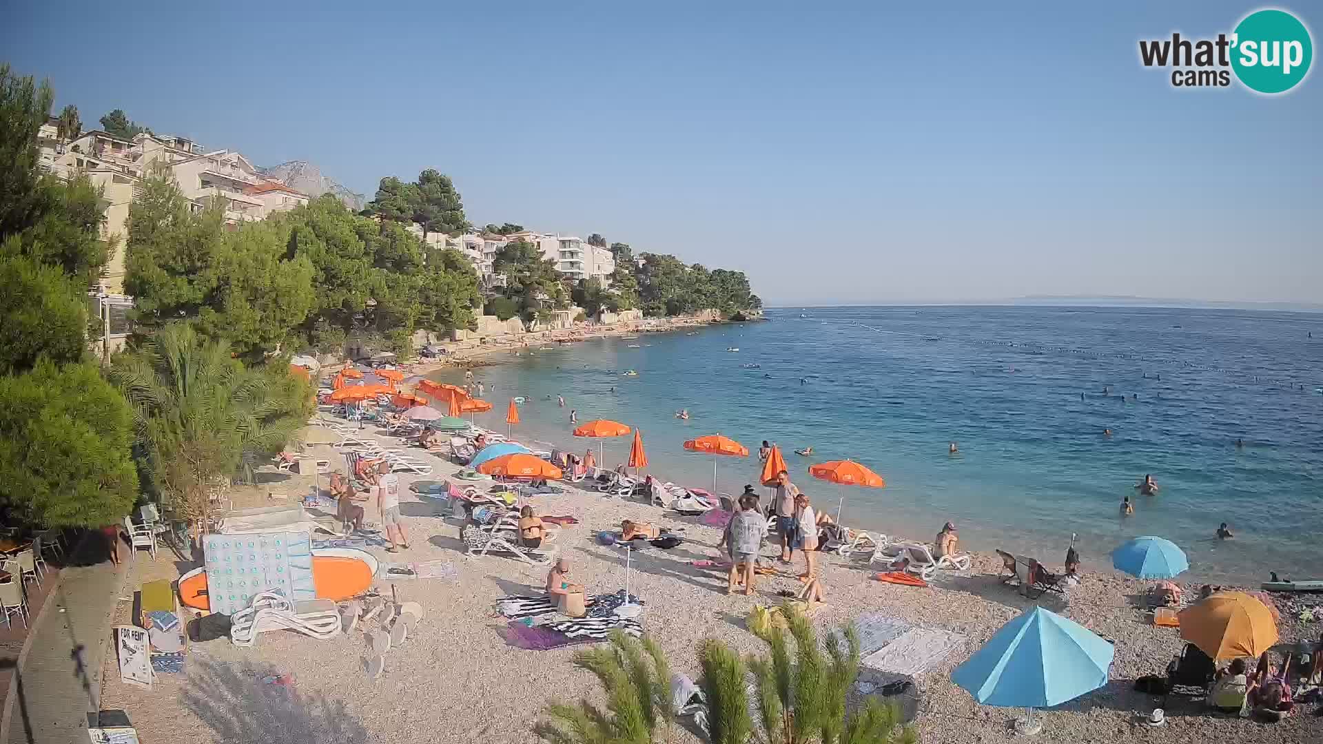 Webcam Lučica Beach Brela – Live View from the Adriatic Coast