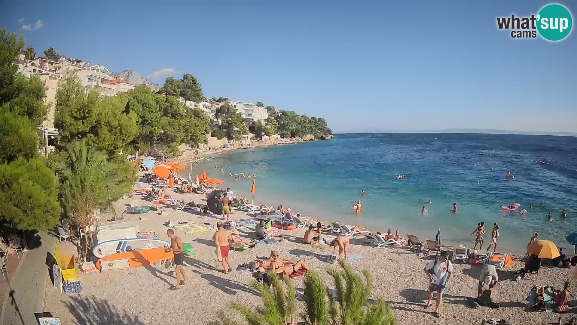 Webcam Lučica Beach Brela – Live View from the Adriatic Coast