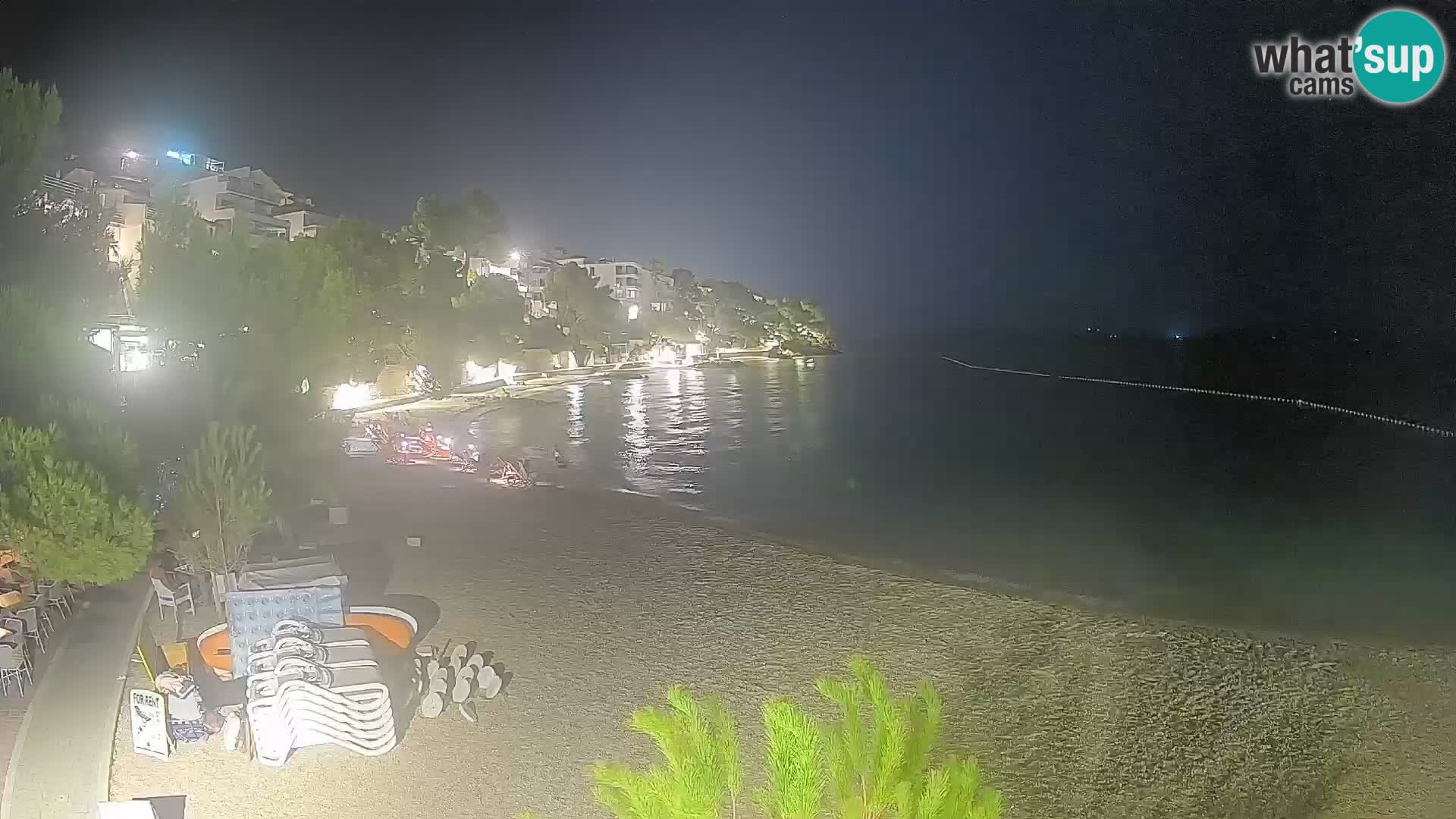 Spletna kamera Plaža Lučica Brela – Pogled v živo na Jadransko obalo