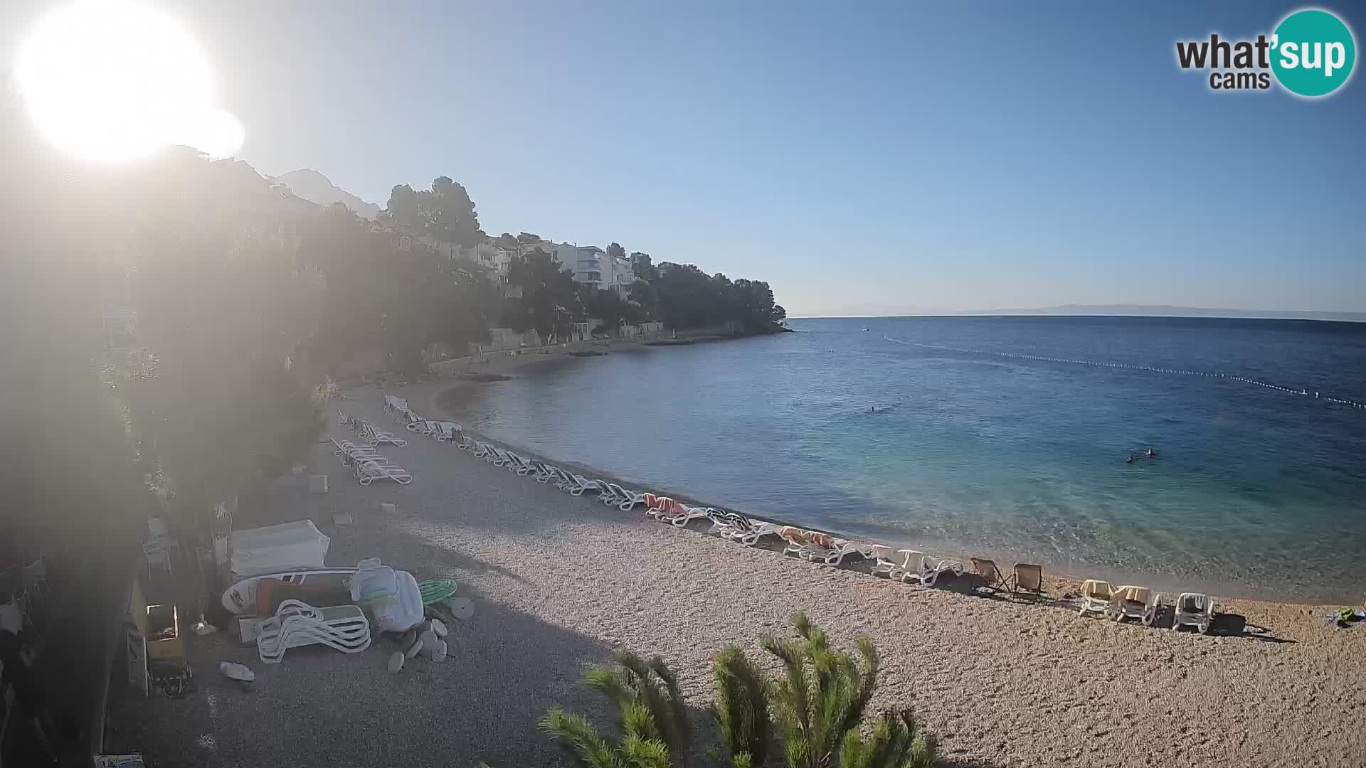 Webcam Spiaggia Lučica Brela – Vista live sulla costa adriatica