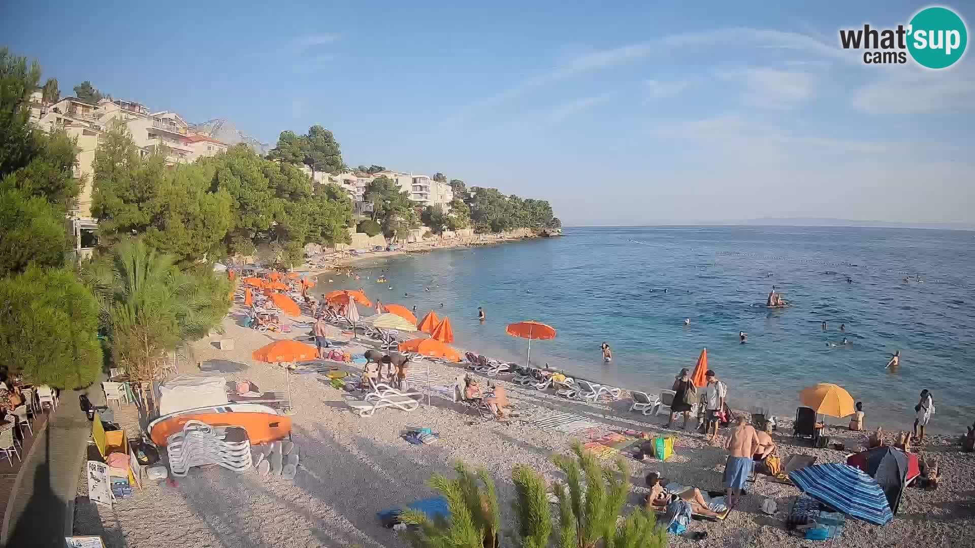 Webcam Lučica Beach Brela – Live View from the Adriatic Coast