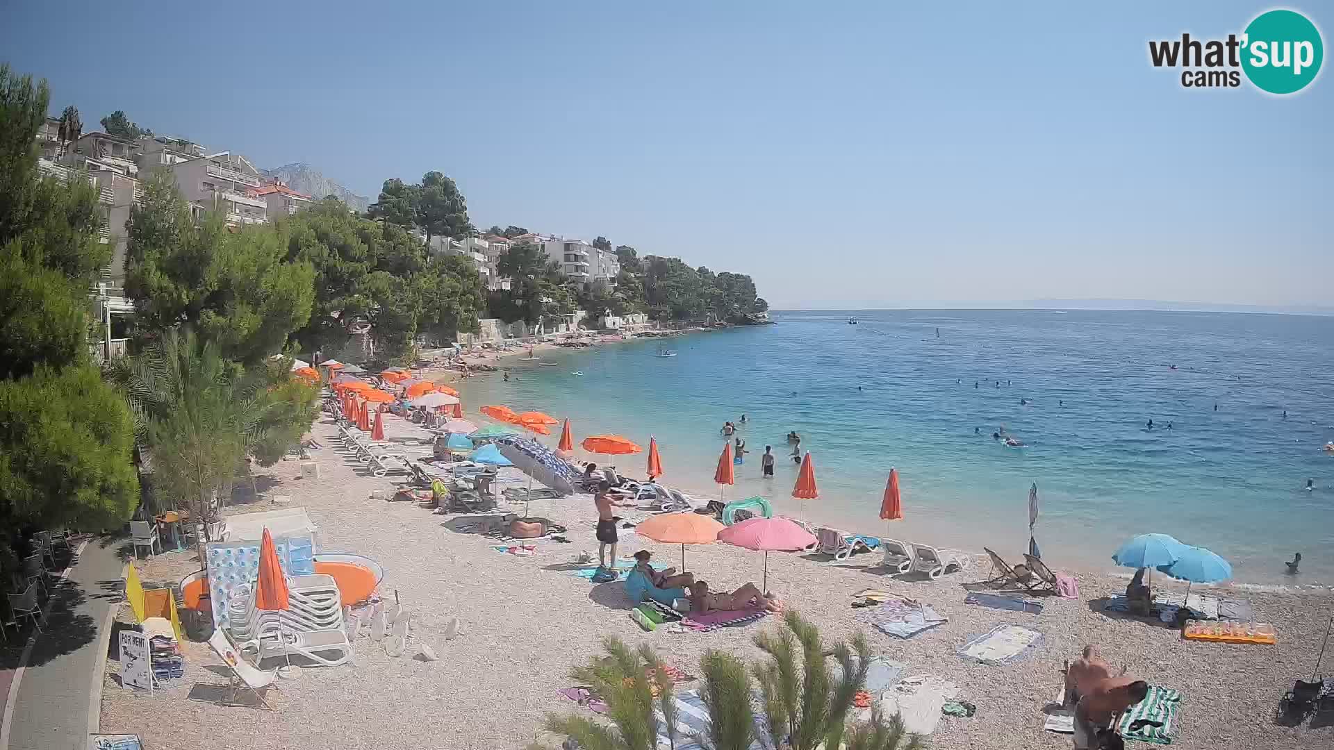 Webcam Lučica Beach Brela – Live View from the Adriatic Coast