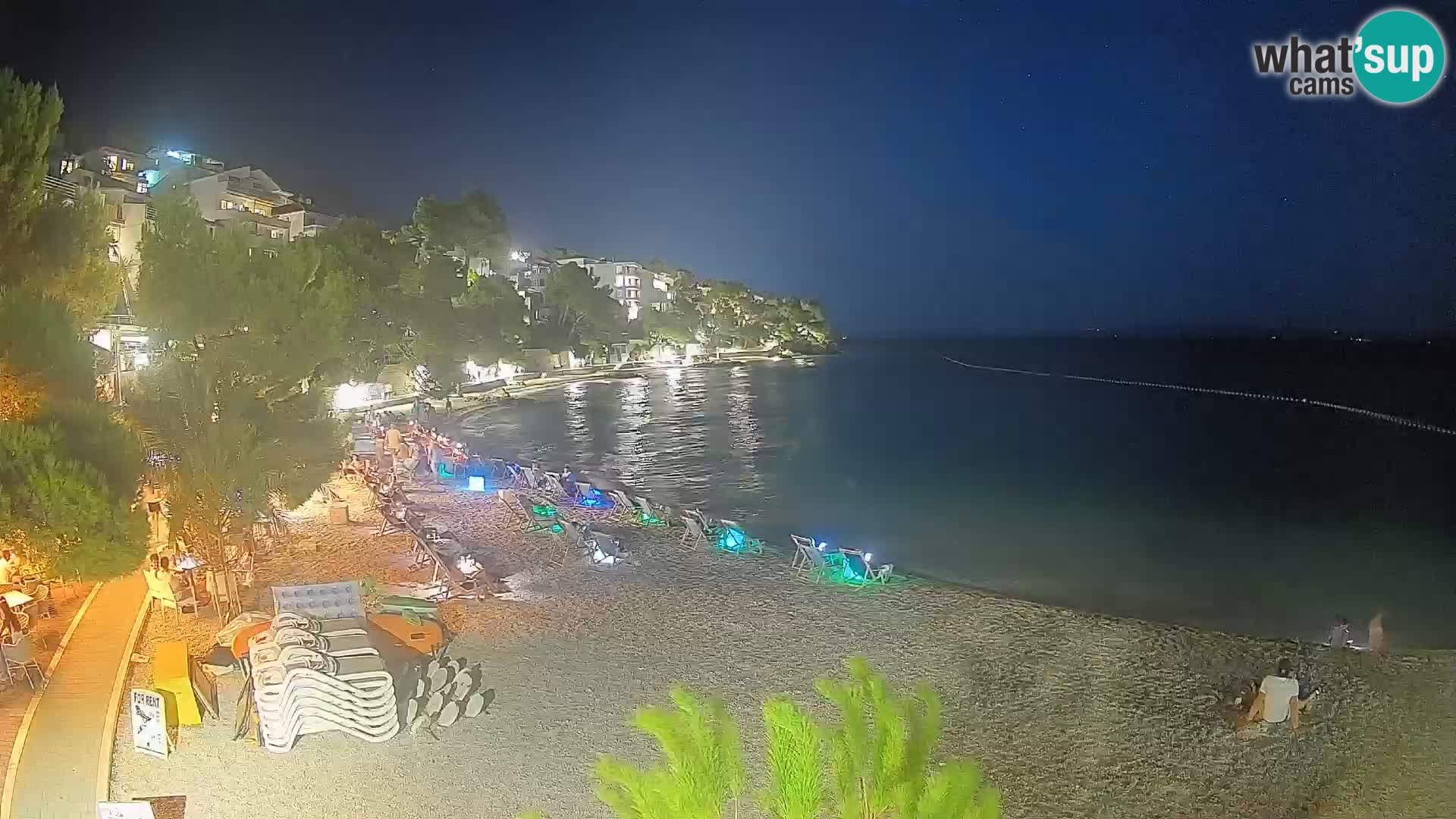 Webcam Lučica Strand Beach Brela – Liveblick von der Adriaküste